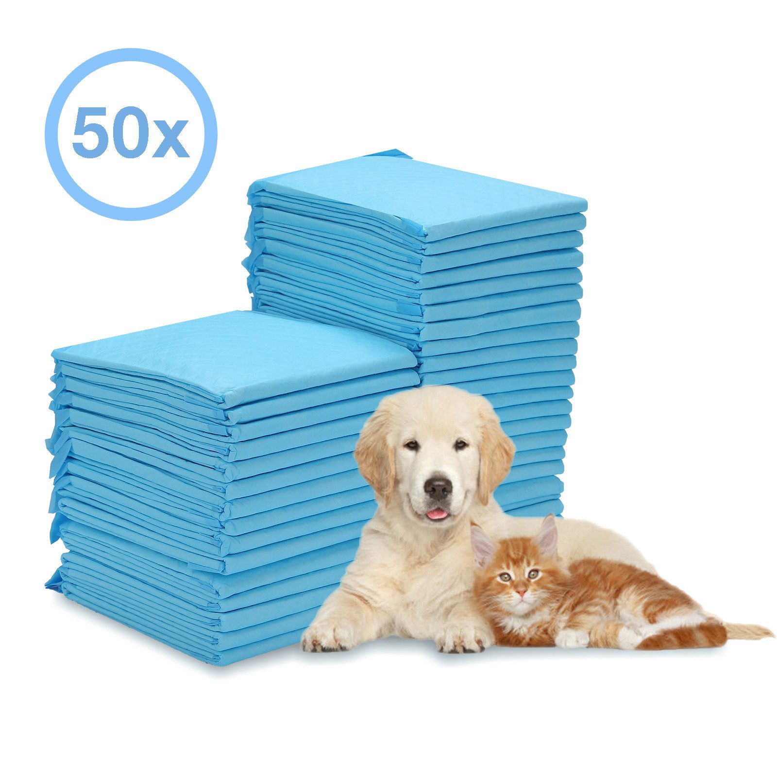 Clanmacy Hundematte Haustier-Trainingsunterlagen aus Vliesstoff, 45 x 60 cm, 50 Stück