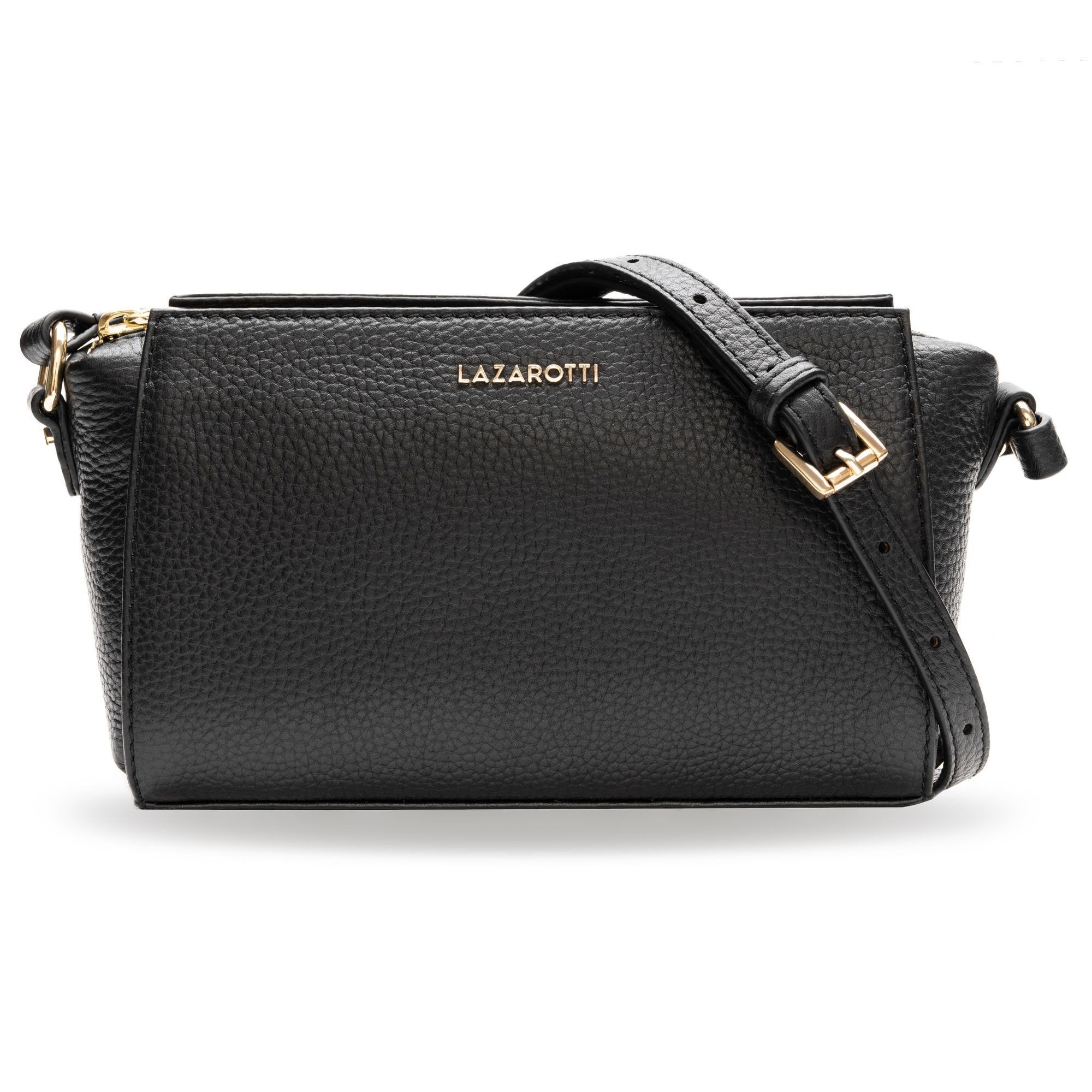 Lazarotti Umhängetasche Bologna Leather, Leder black 2