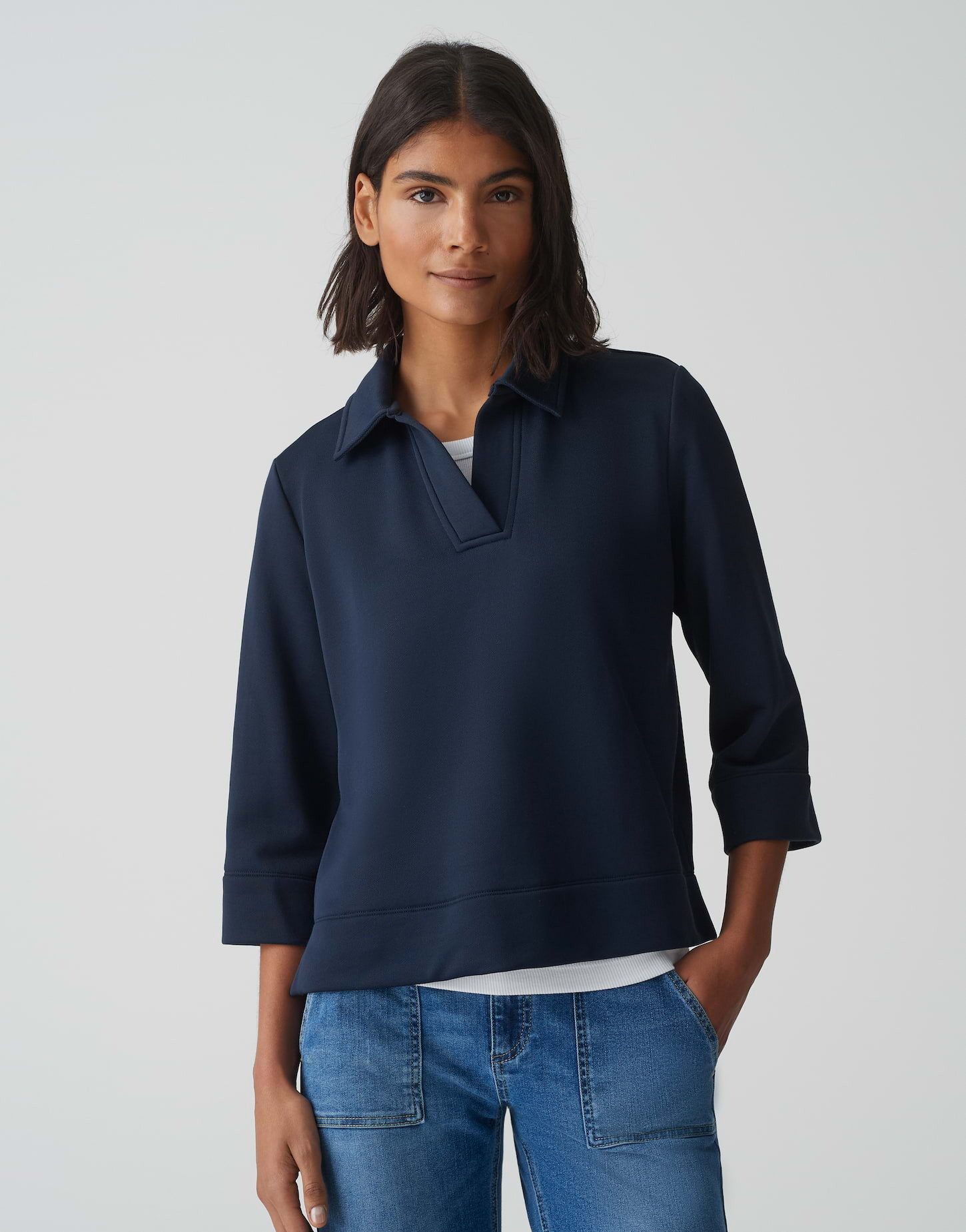 OPUS Sweatshirt Poloshirt GONUT Regular aus günstig online kaufen