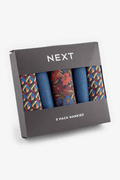 Next Handtücher Taschentücher mit Geo-Blumenmuster, 5er-Pack, (1-St)