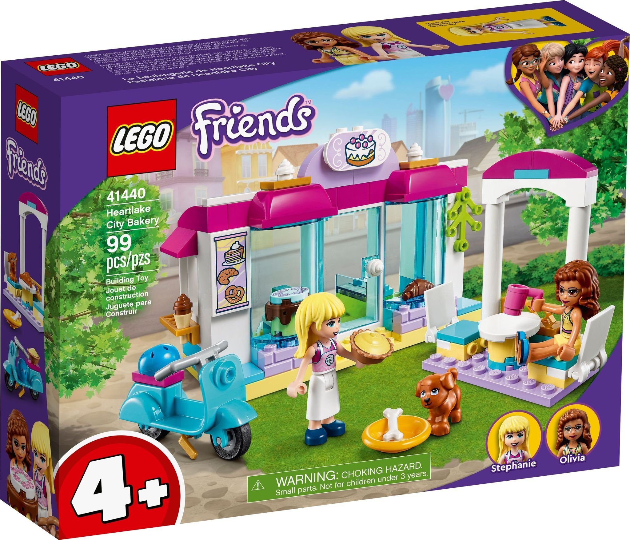 LEGO® Konstruktionsspielsteine LEGO® Friends 4+ Heartlake City Bäckerei, (Set, 99 St)