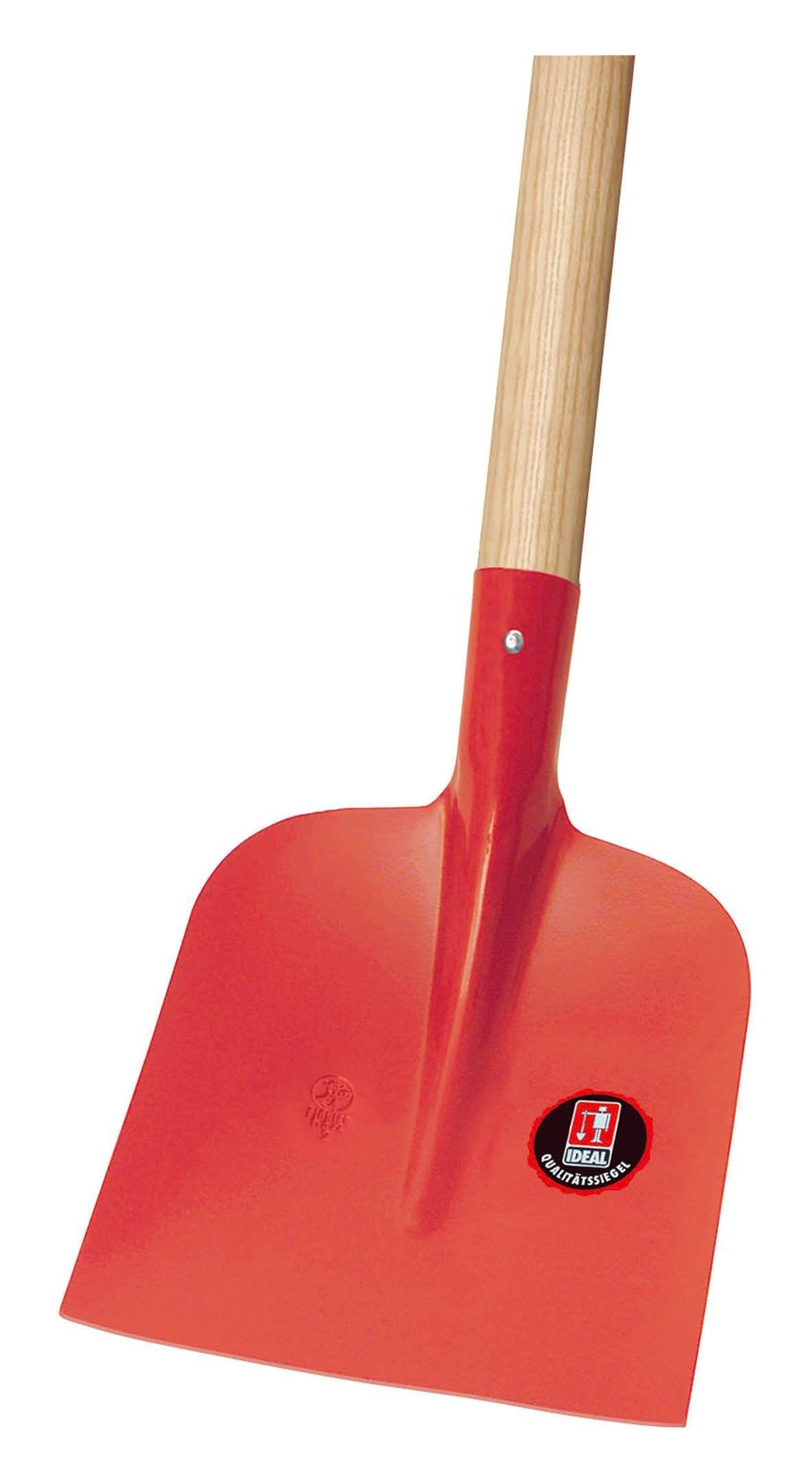 IDEALSPATEN Schaufel, Holsteiner mit T-Stiel aus Eschenholz rot Größe 2