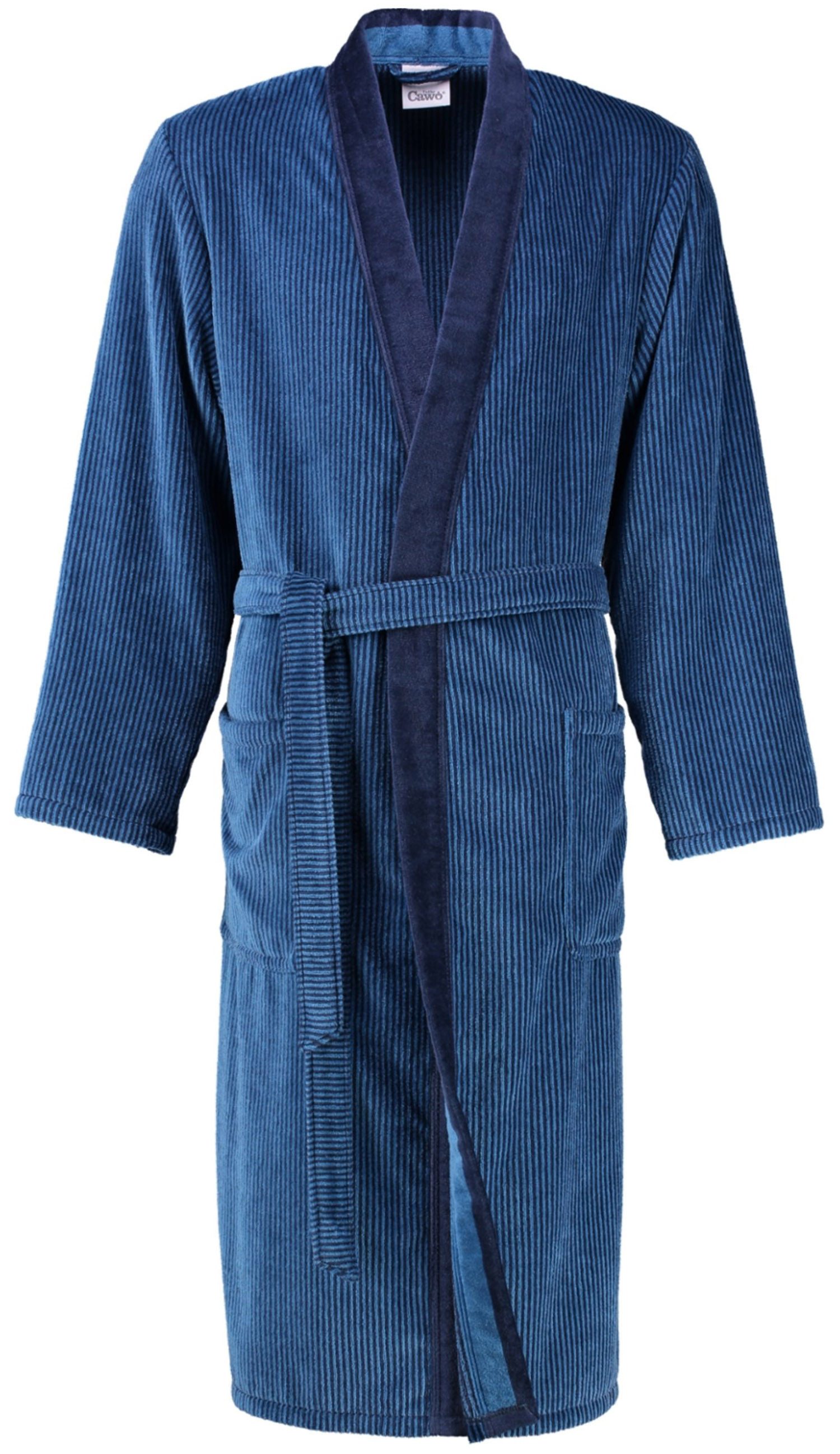 Cawö Herrenbademantel 5840, Langform, Walkvelours, Kimono-Kragen, günstig online kaufen