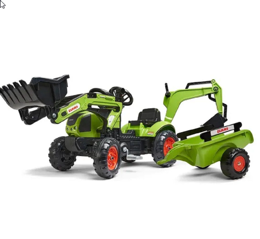 Trettraktor und mit Falk Claas Bagger Toys Tiefenlöffel Anhänger F2040N Falk