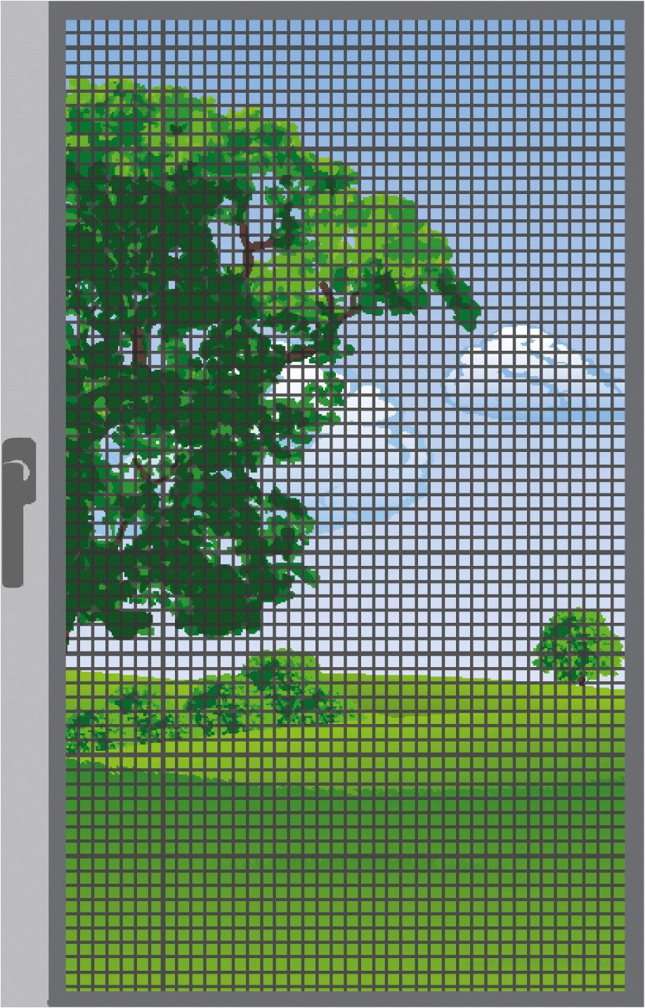 Windhager Fliegengitter-Gewebe für Fenster und Türen, Insektenschutz engmaschig aus Fiberglas, (Packung, 1-St), Moskitonetz ohne bohren, 120 x 600 cm, anthrazit
