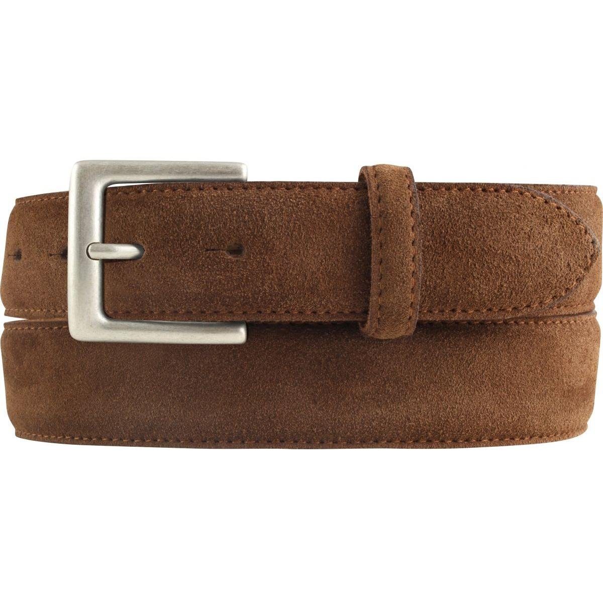 Ledergürtel Gürtel aus Veloursleder 3,5 cm - Velour-Ledergürtel für Herren 35mm -