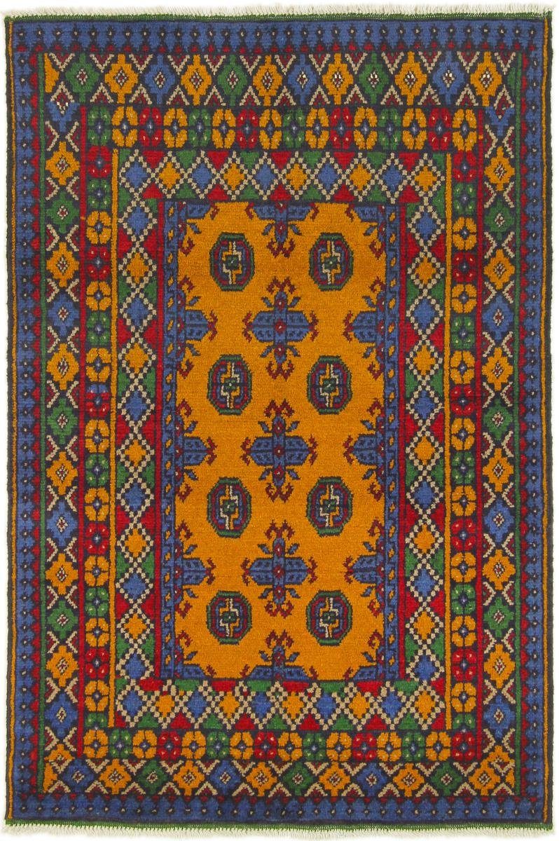 Orientteppich Afghan Akhche 94x146 Handgeknüpfter Orientteppich, Nain Trading, rechteckig, Höhe: 6 mm