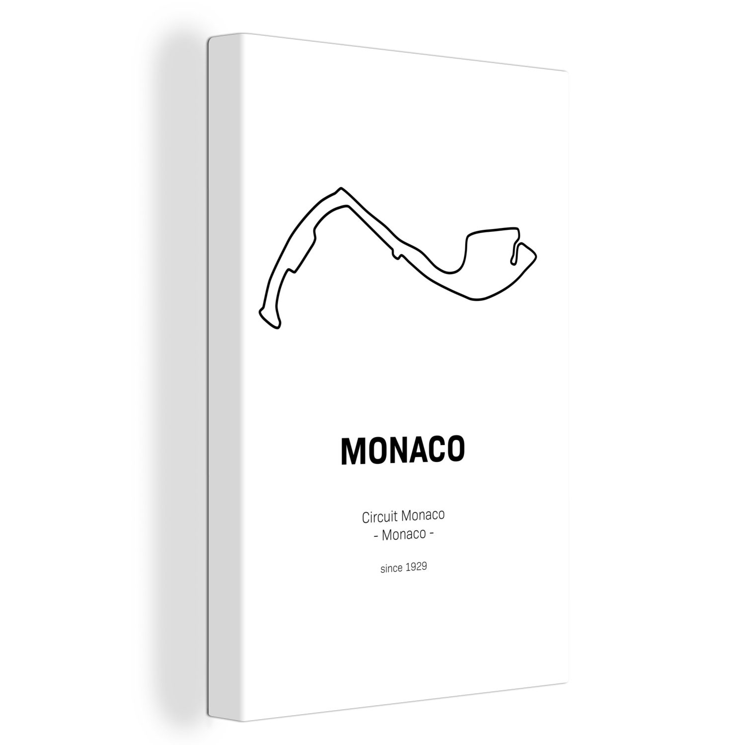 OneMillionCanvasses® Leinwandbild Monaco - Rennstrecke - F1, (1 St), Leinwandbild fertig bespannt inkl. Zackenaufhänger, Gemälde, 20x30 cm