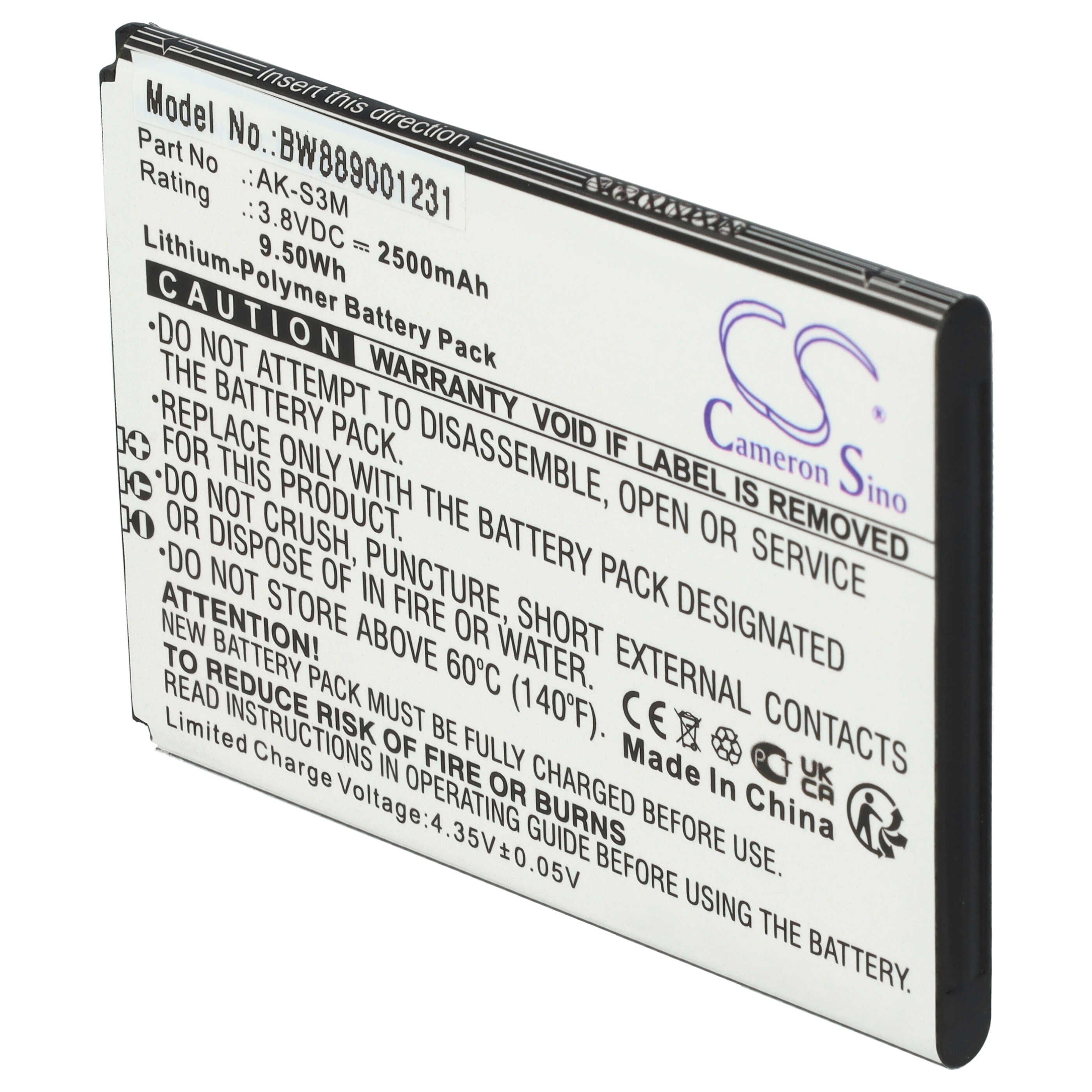 vhbw Akku passend für Emporia Supereasy SE, PSP400, Smart 5 Mini, Supereasy Smartphone-Akku Akku Li-Polymer 2500 mAh (3,8 V, 1 St), Leistungsfähiger Austausch-Akku für Telefon, Smartphone