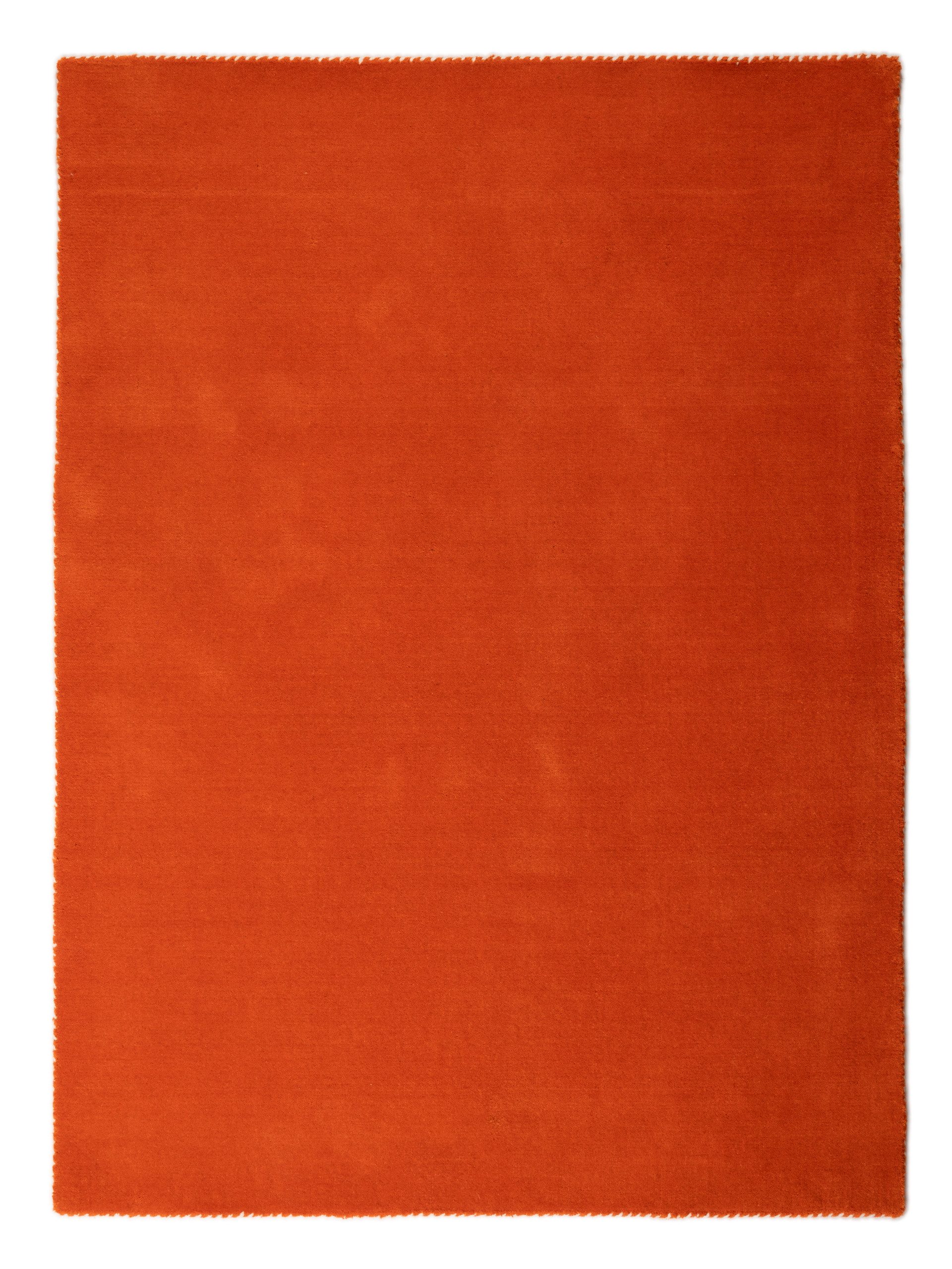 carpetfine Wollteppich Gabbeh Lola Uni, rechteckig, Höhe: 14 mm, mit natürlichem Pflanzenmaterial von Hand gewebt, auch in Rund