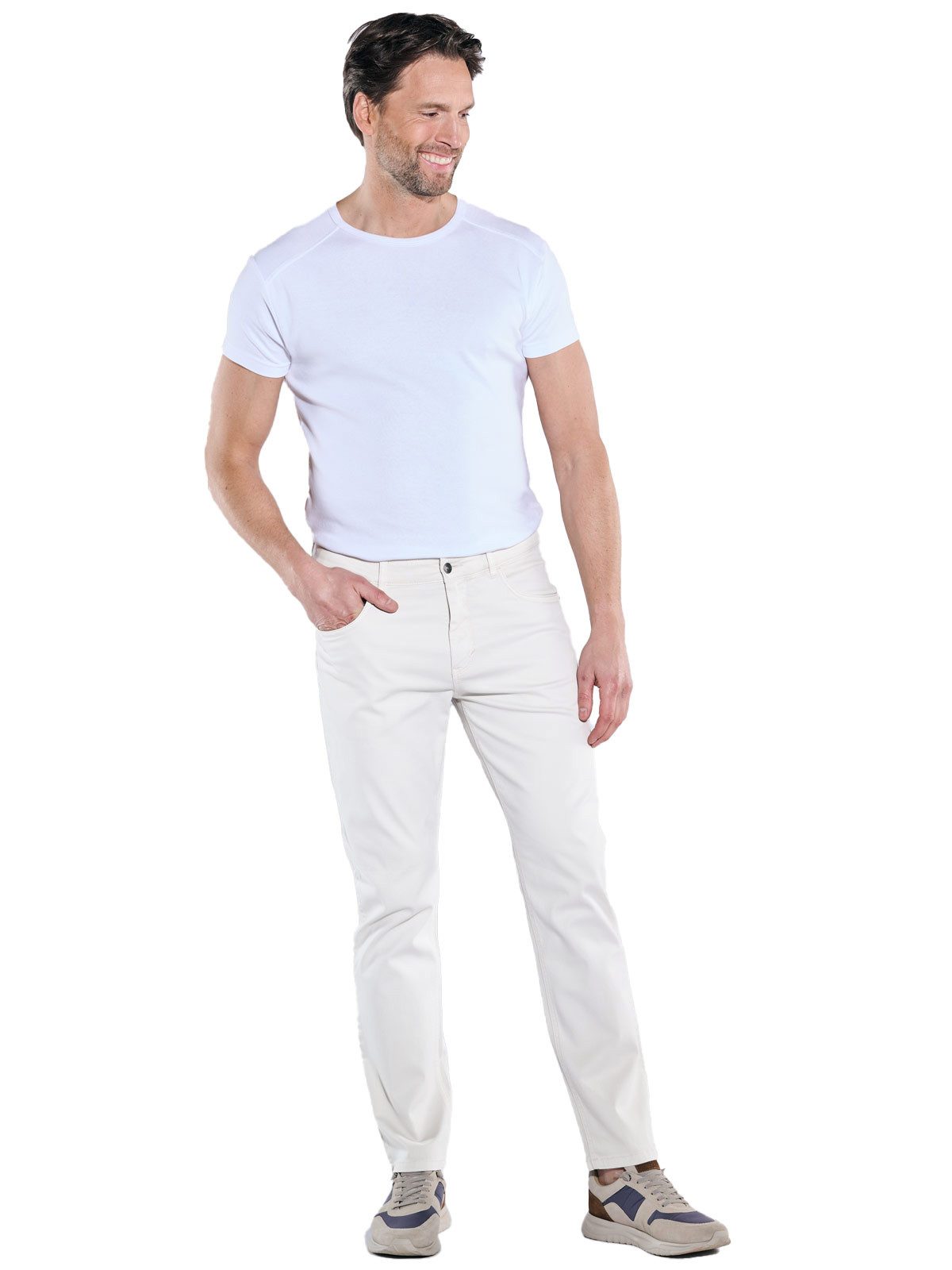 Engbers 5-Pocket-Hose Herren 5-Pocket-Hose regular, Naturweiss