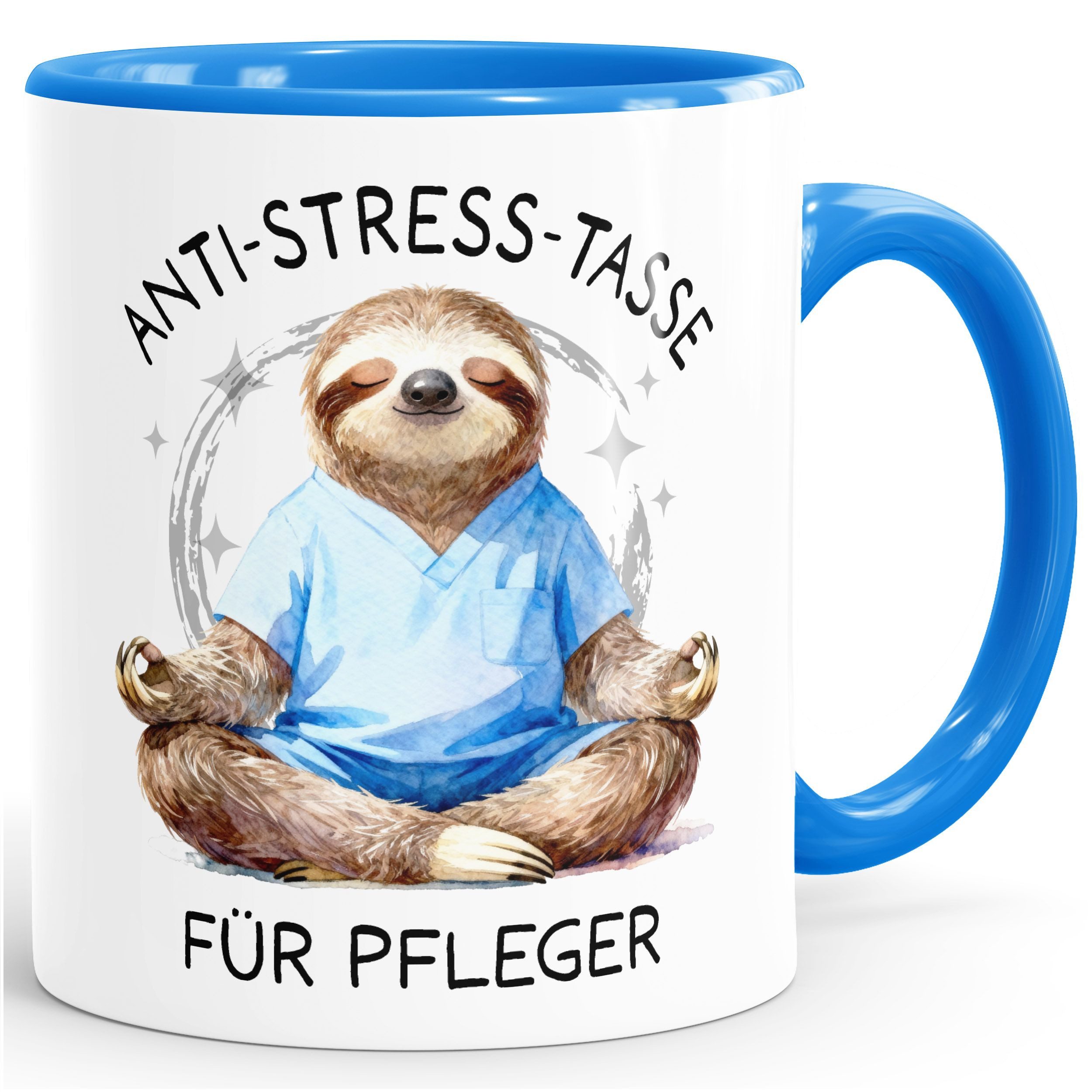 SpecialMe Tasse Kaffee-Tasse Faultier Design Geschenkidee Pfleger Anti Stress, Keramik