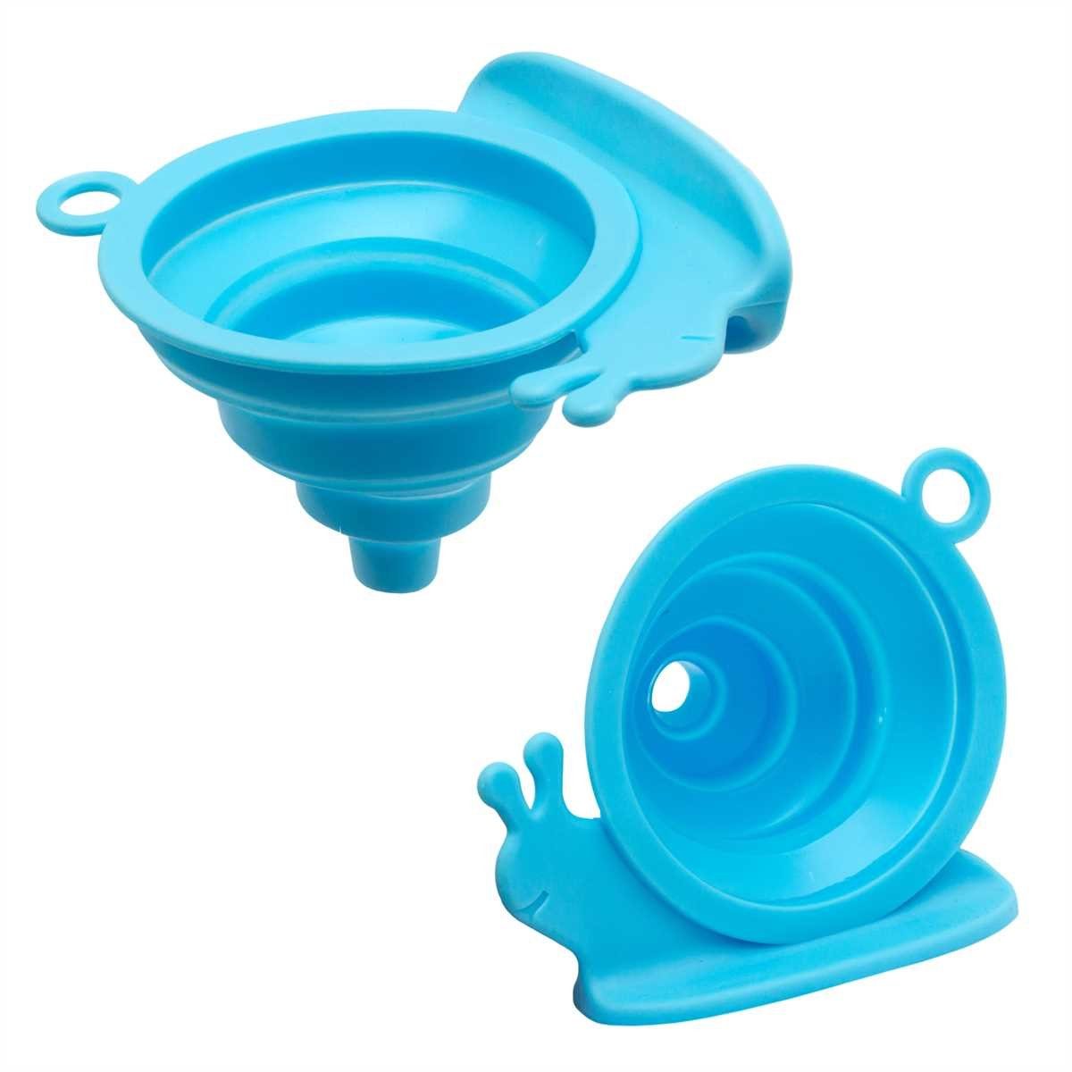 Lantelme Trichter 2 Stück Silikon Trichter Set Zusammenklappbar Küchen Silikontrichter