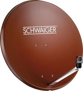 Schwaiger 714524 SAT-Antenne (75 cm, Stahl, Quad LNB, ziegelrot)