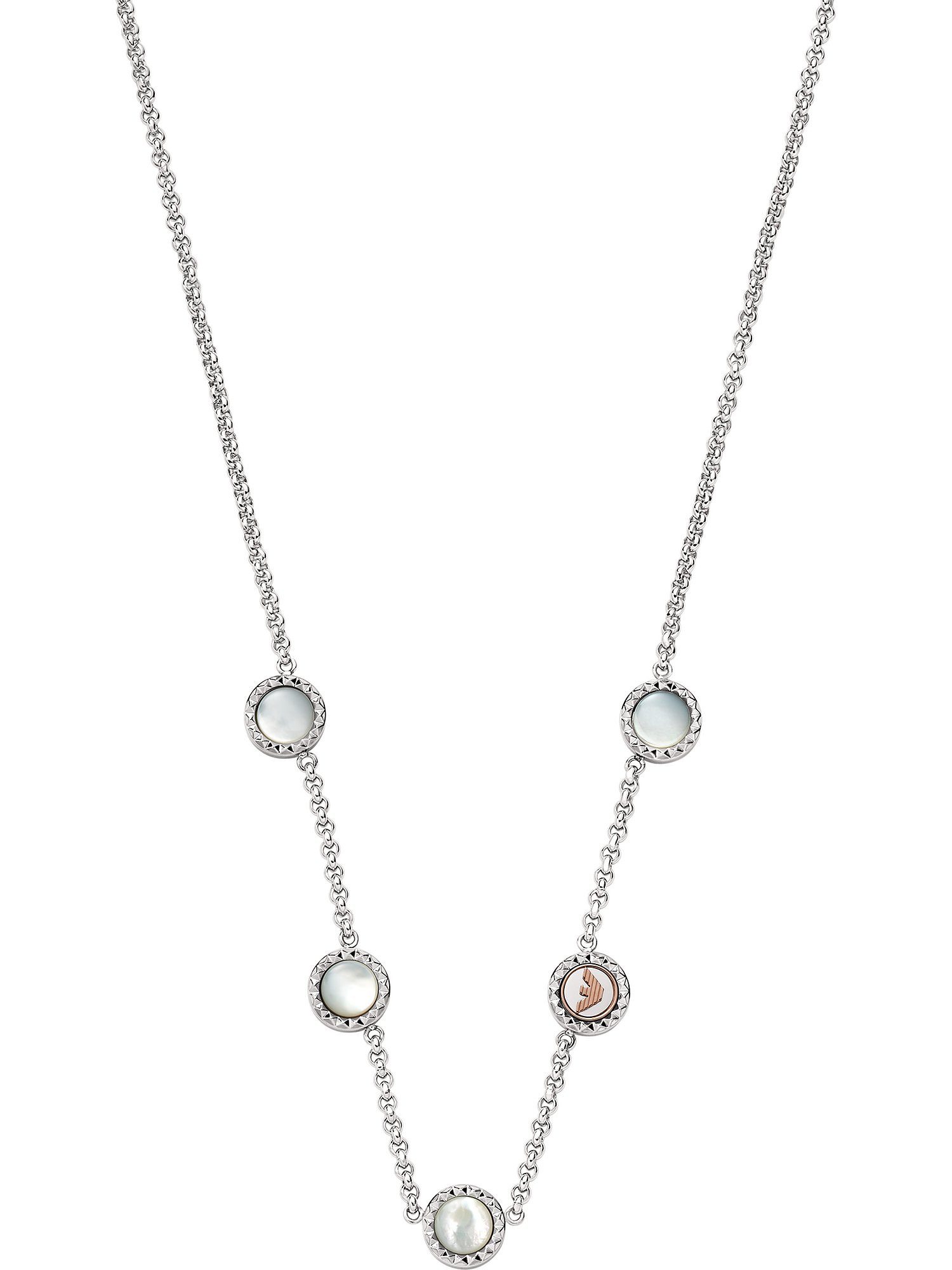Collier Emporio Armani Damen-Kette Edelstahl Perlmutt