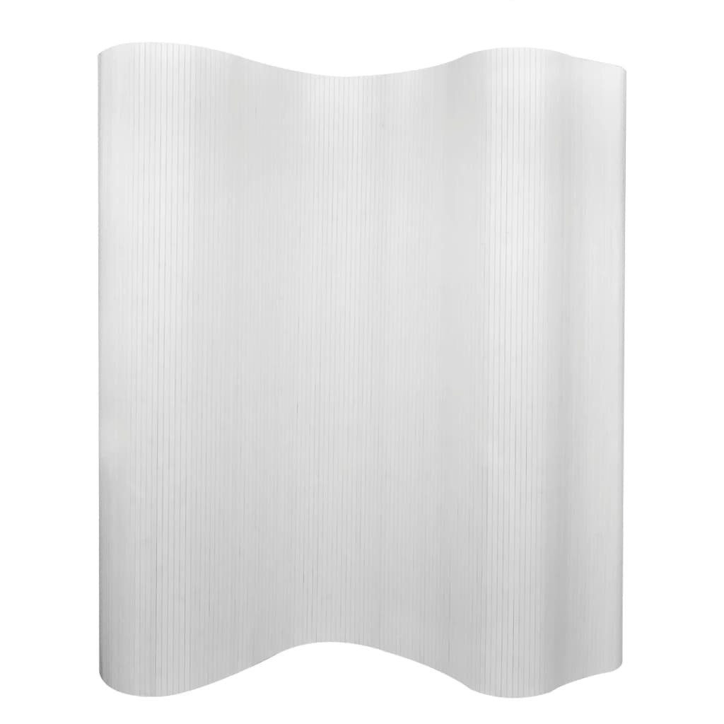 vidaXL Raumteiler, Paravent Bambus Weiß 250×165 cm