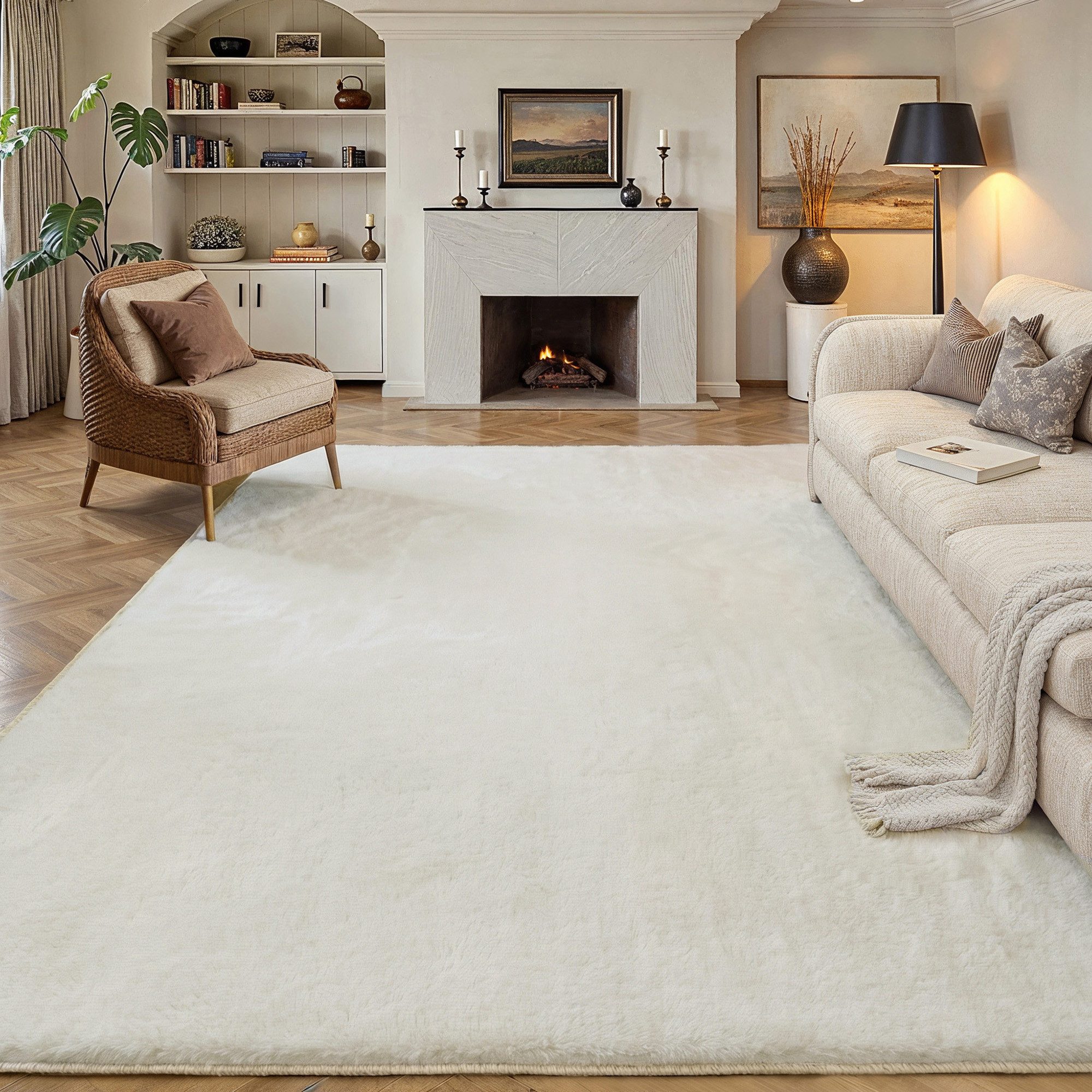 PURECOZY Teppich Kurzflor im Scandi-Look – weich, kuschelig, waschbar und pflegeleicht, rechteckig, Höhe: 5 mm, geeignet für verschiedene Innenräume, 60 x 180 cm