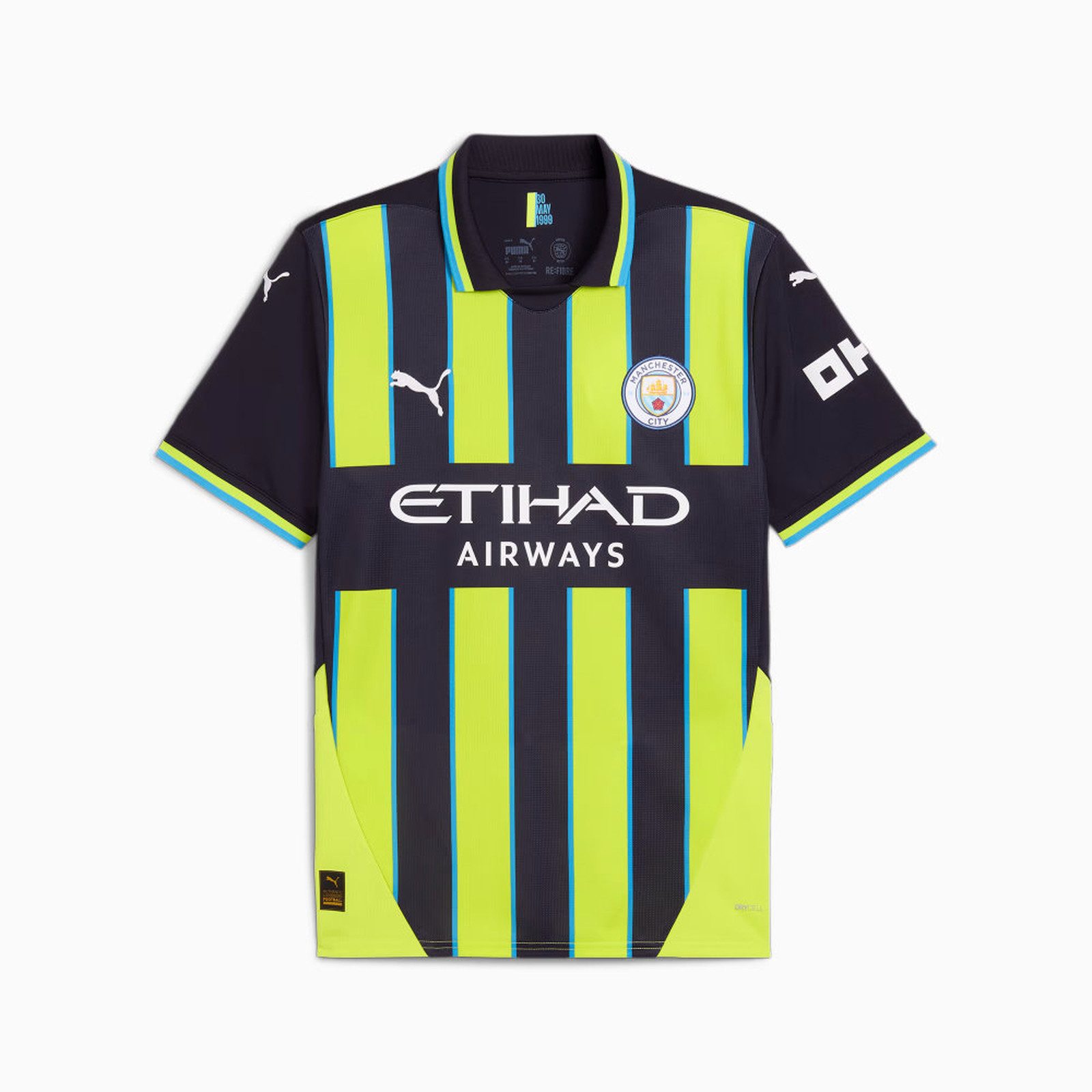PUMA Fußballtrikot Manchester City Trikot Away 24/25 Herren Navy/Gelb