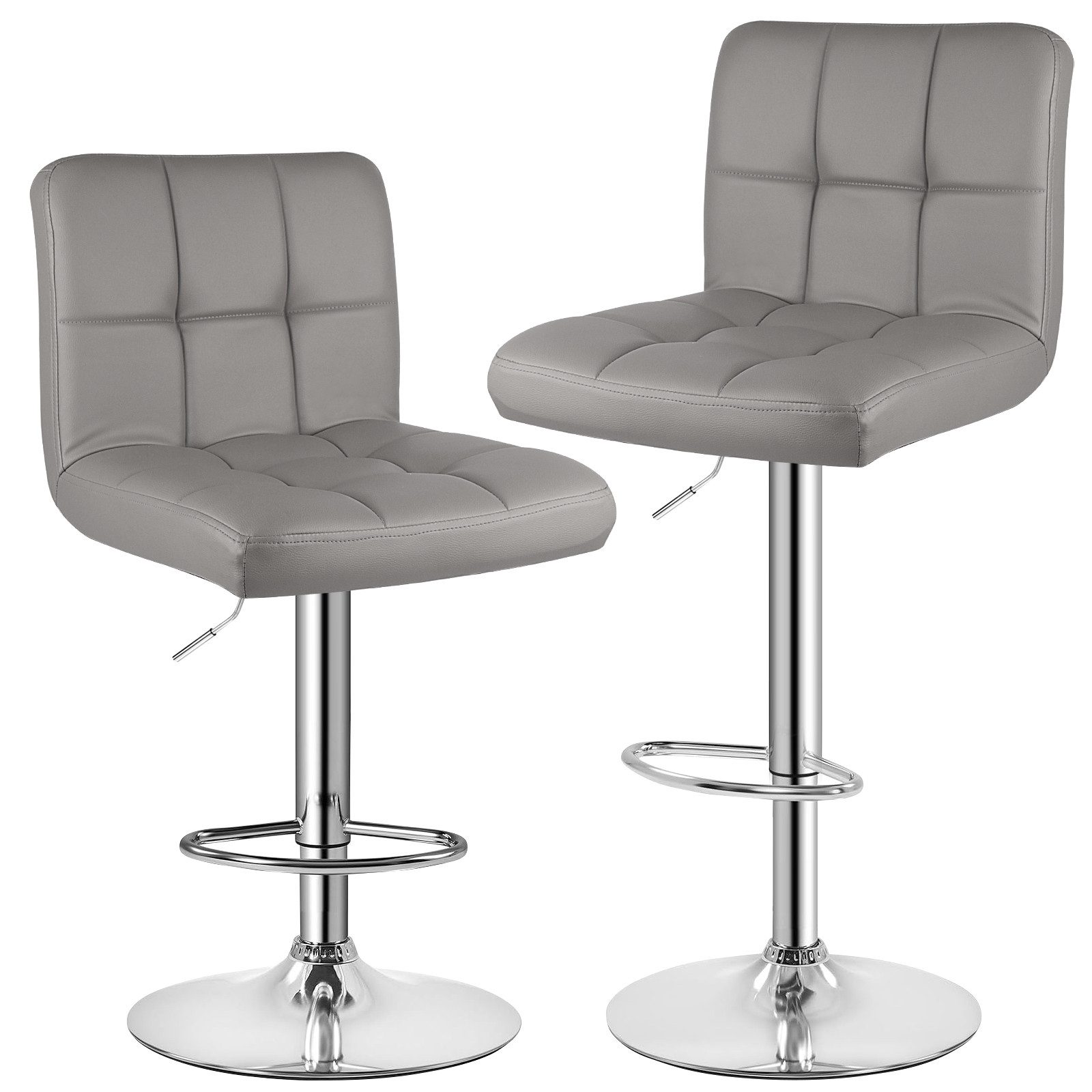 Gywowken Barhocker 2er Set - Barhocker mit Lehne - Höhenverstellbar (Set, 2er)