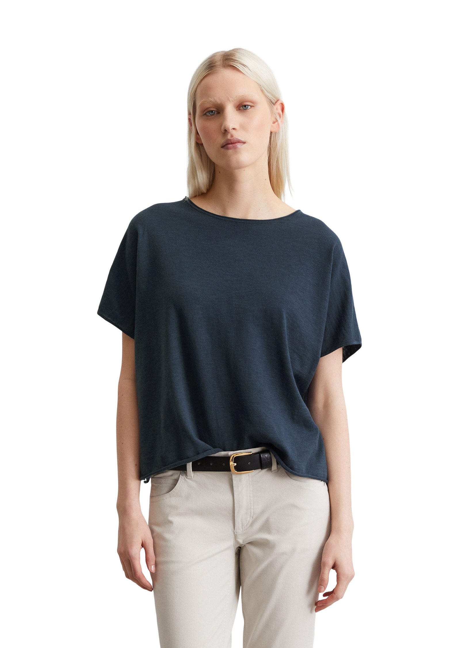 Marc O'Polo Strickpullover aus Baumwolle-Leinen-Slub günstig online kaufen