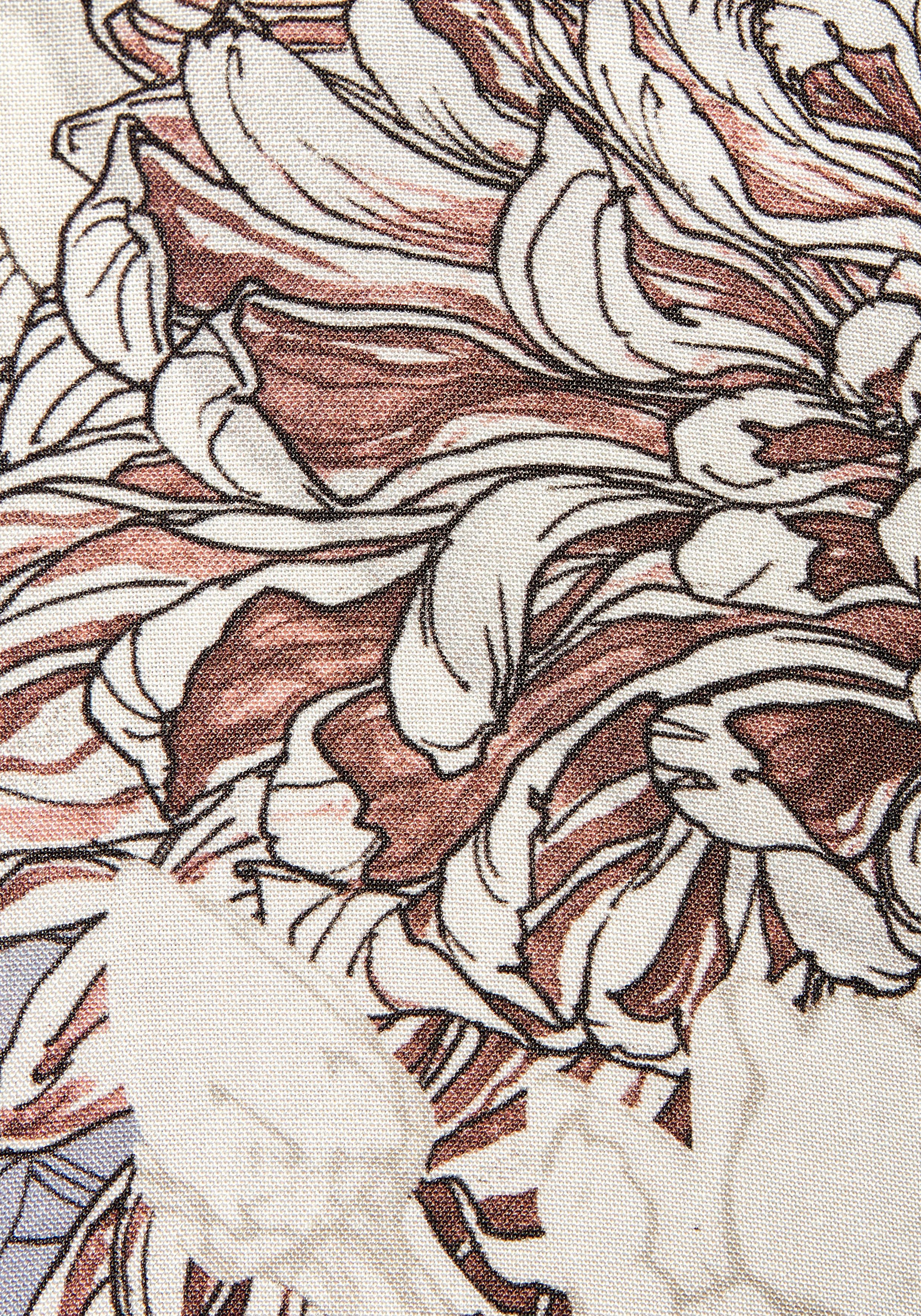 Buffalo Maxikleid mit Alloverprint, leichtes Sommerkleid, fließendes Strandkleid
