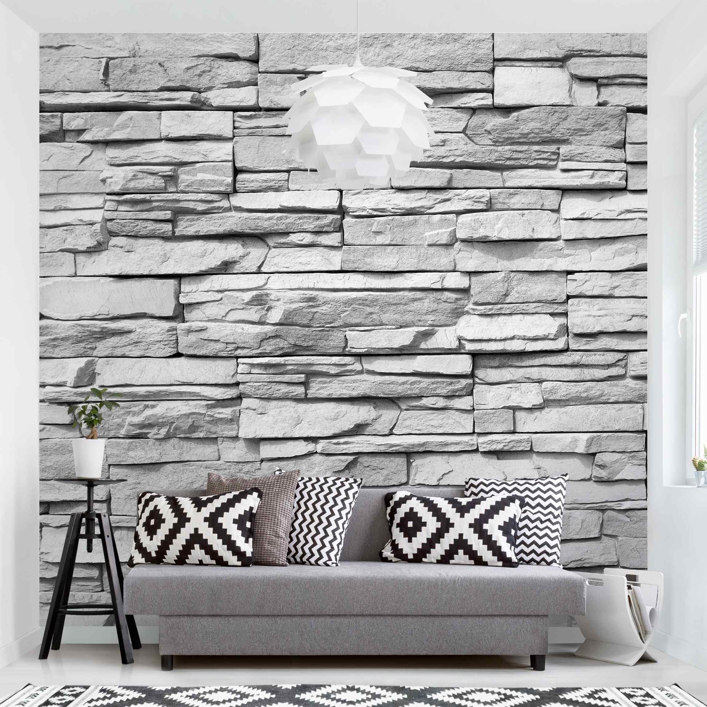 Bilderdepot24 Vliestapete Stein Ashlar Masonry Steinoptik 3D-Effekt Industr günstig online kaufen