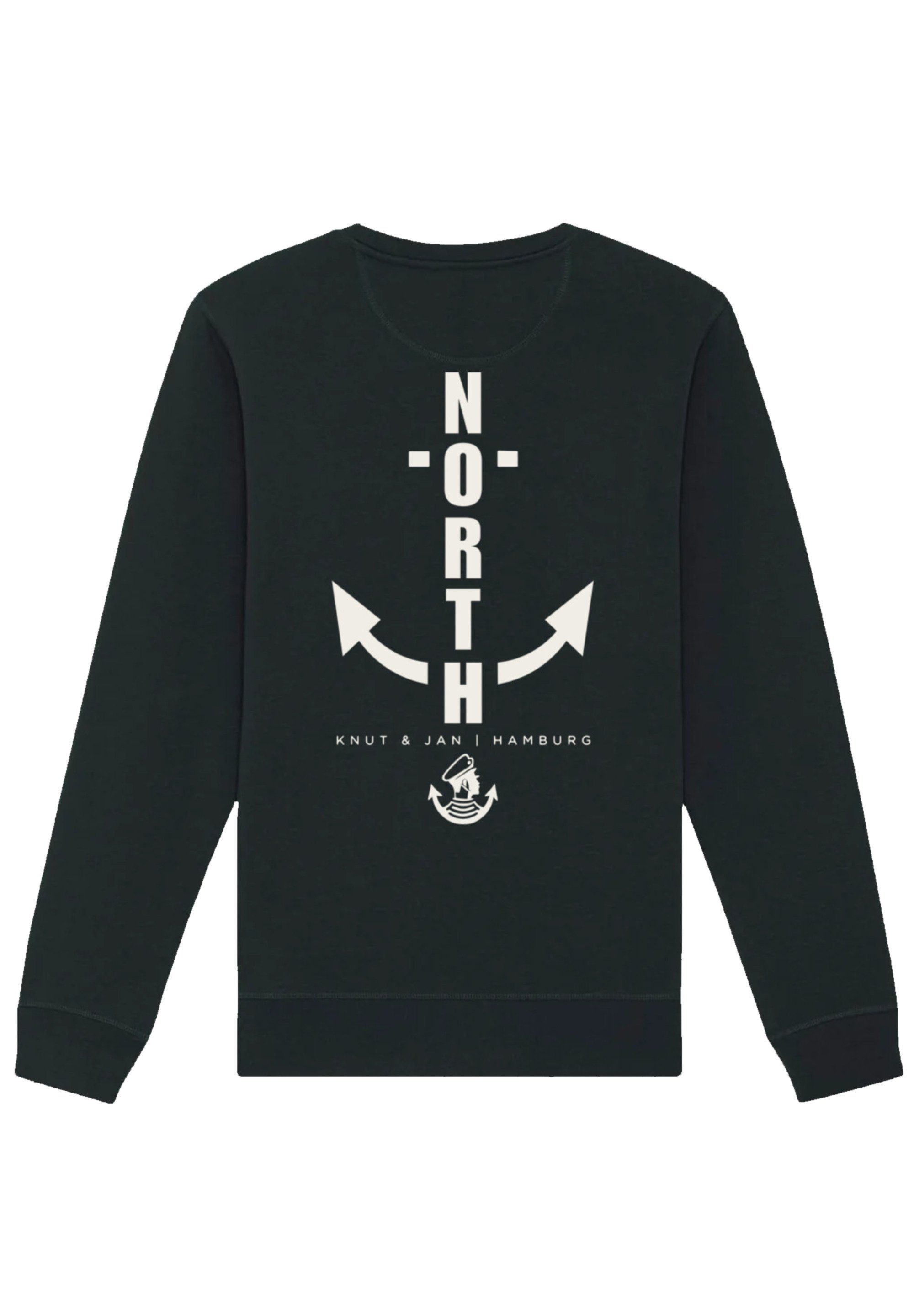 F4NT4STIC Sweatshirt North Anchor Knut & Jan Hamburg Print schwarz