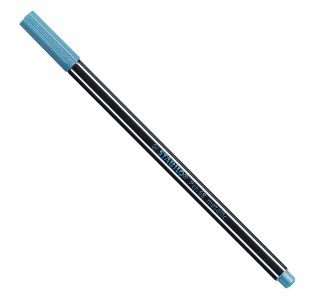 Thumbnail - STABILO Marker Fasermaler -Pen 68 metallic blau 68841 Strichstärke M ca 1,4mm