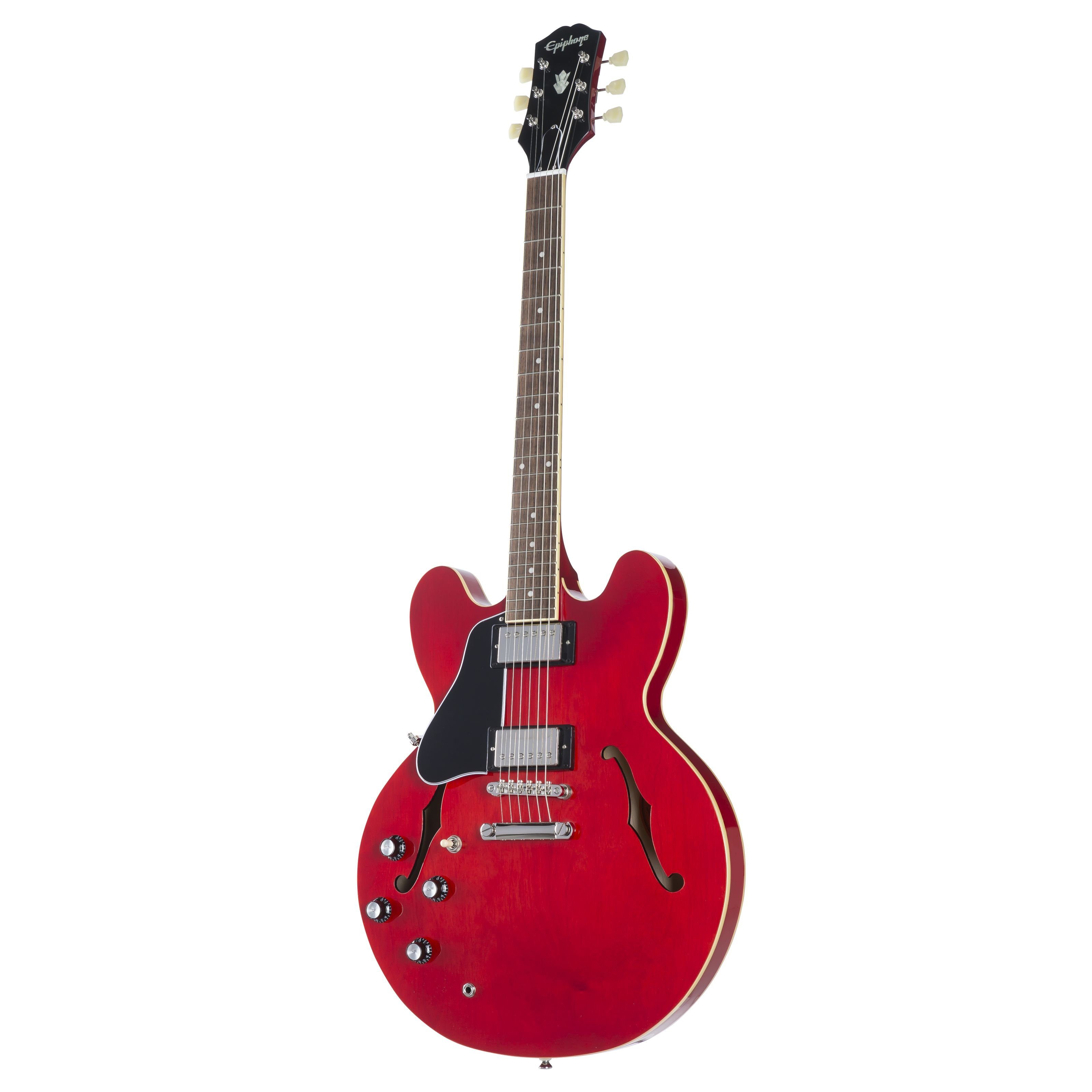 Epiphone Halbakustik-Gitarre, Halb-Akustik Gitarren, Lefthand, Inspired by Gibson ES-335 Lefthand Cherry - Halbakustik Gitarre für