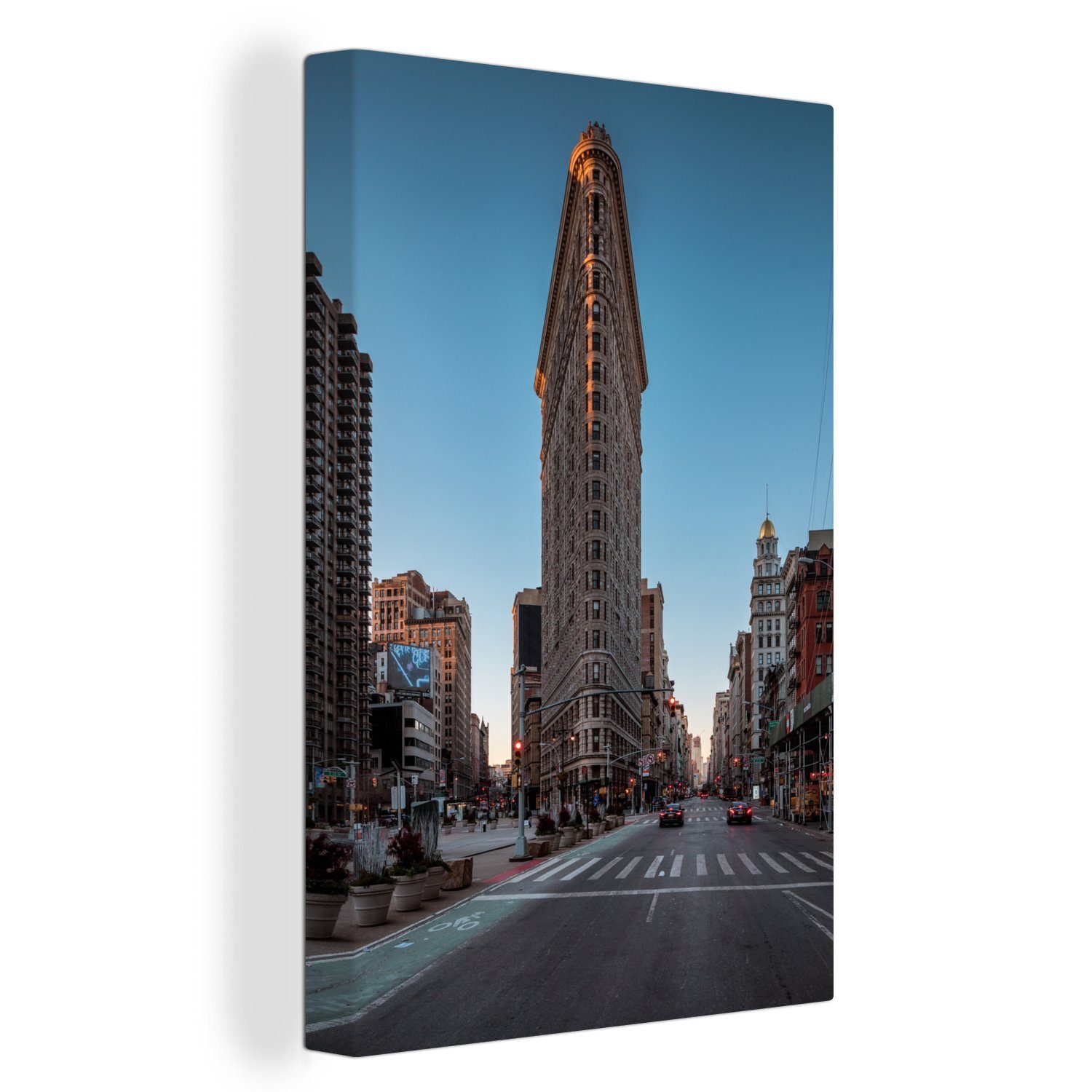 OneMillionCanvasses® Leinwandbild New York - USA - Flacheisen - Fifth Avenue, (1 St), Leinwandbild fertig bespannt inkl. Zackenaufhänger, Gemälde, 20x30 cm