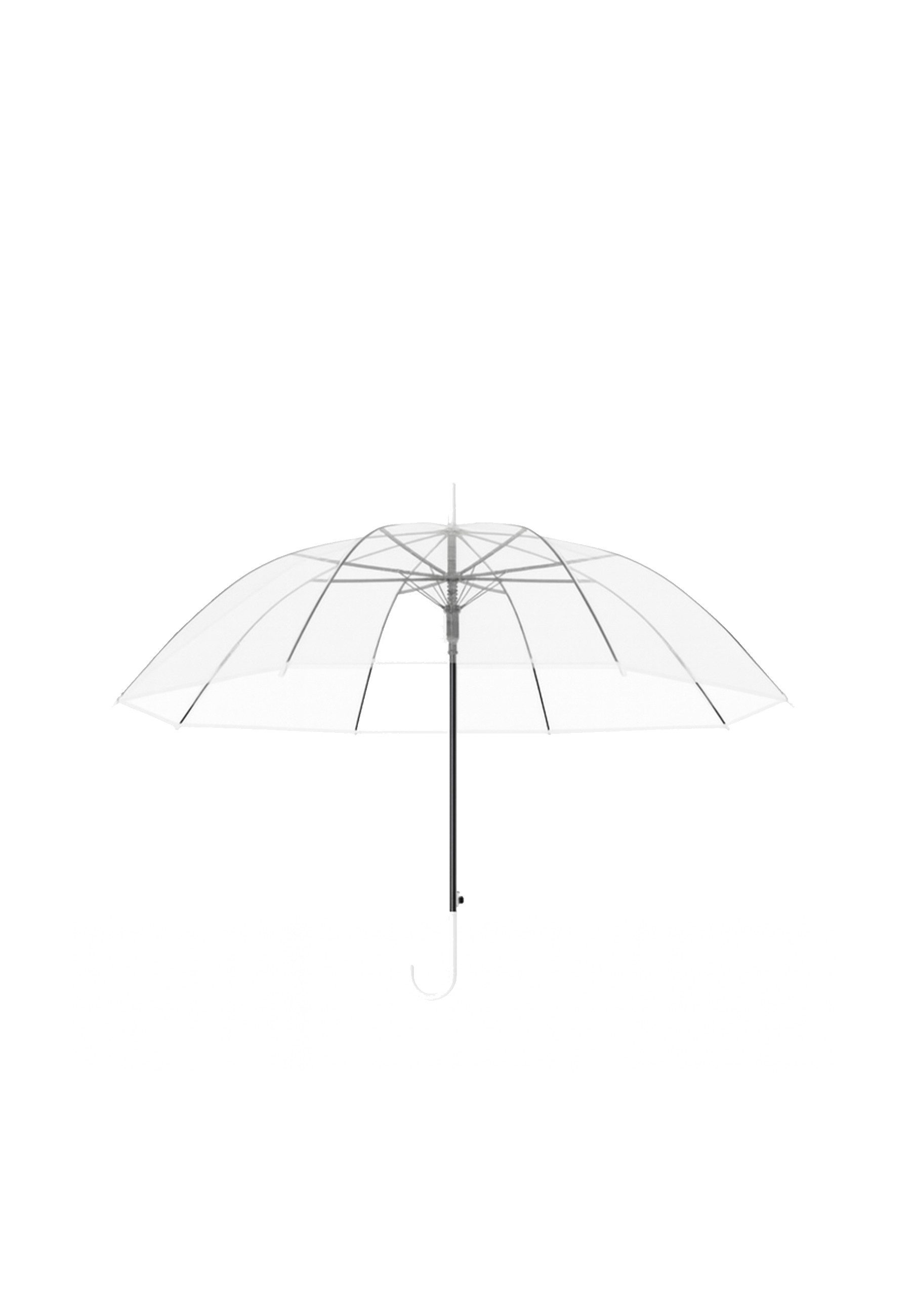 Yuhu Stockregenschirm Transparenter XXL-Regenschirm mit Automatik-Öffnung, Durchsichtiger Stockschirm 100 cm Ø