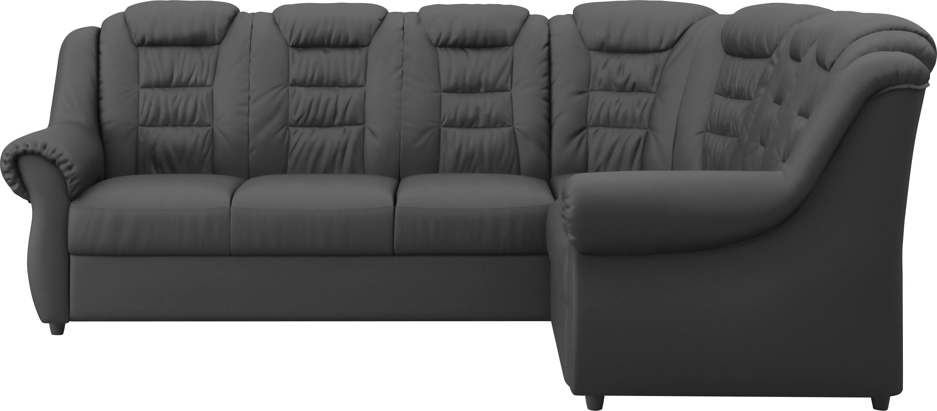 Home affaire Ecksofa Boston L-Form, mit hoher Rückenlehne, wahlweise mit Bettfunktion & Stauraum