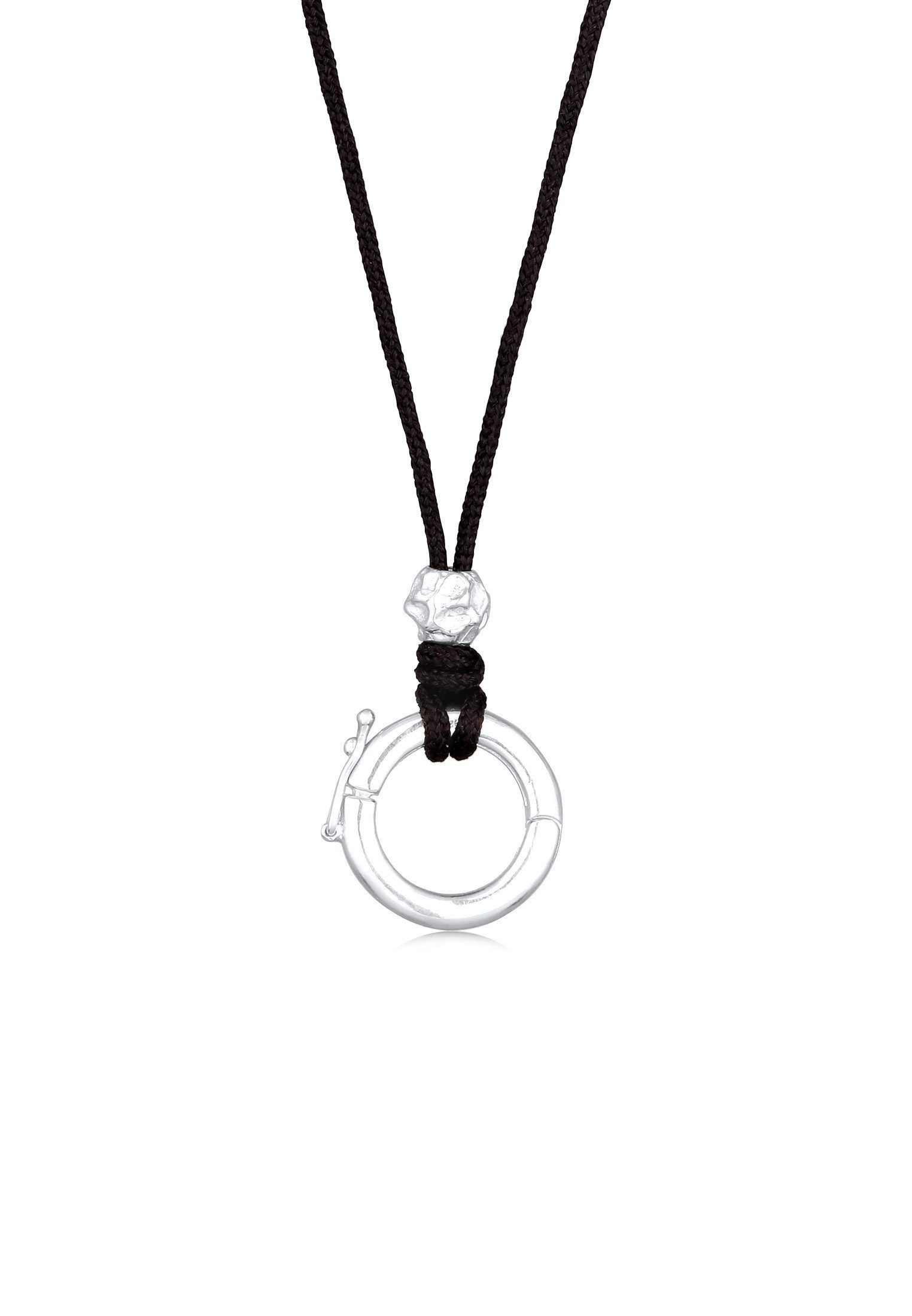 Kuzzoi Lange Kette Nylonkette Charmträger Rund 925 Sterling Silber günstig online kaufen