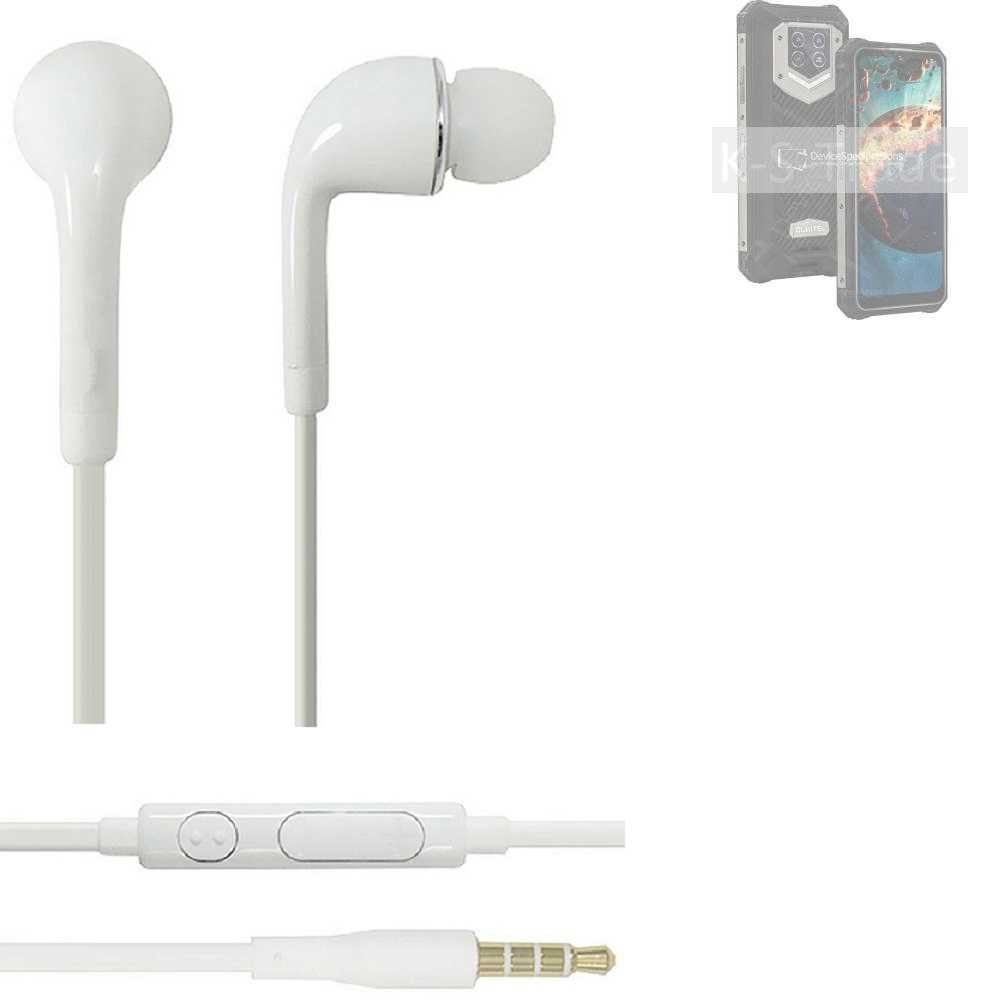 K-S-Trade für Oukitel WP15S In-Ear-Kopfhörer (Kopfhörer Headset mit Mikrofon u Lautstärkeregler weiß 3,5mm)