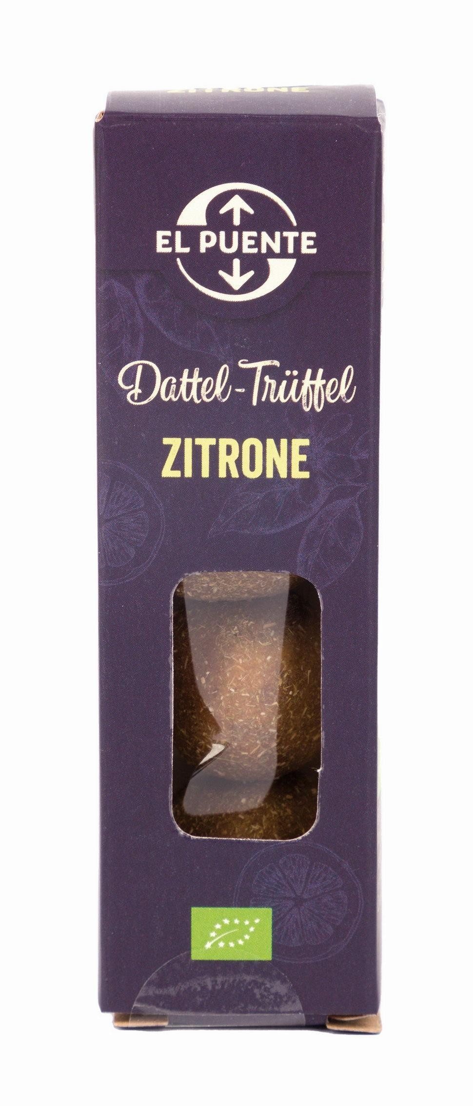 El Puente Süßigkeit Vegane Bio-Mini-Dattel-Trüffel mit Zitrone, Fair Trade, Vegan, Bio, Handmade