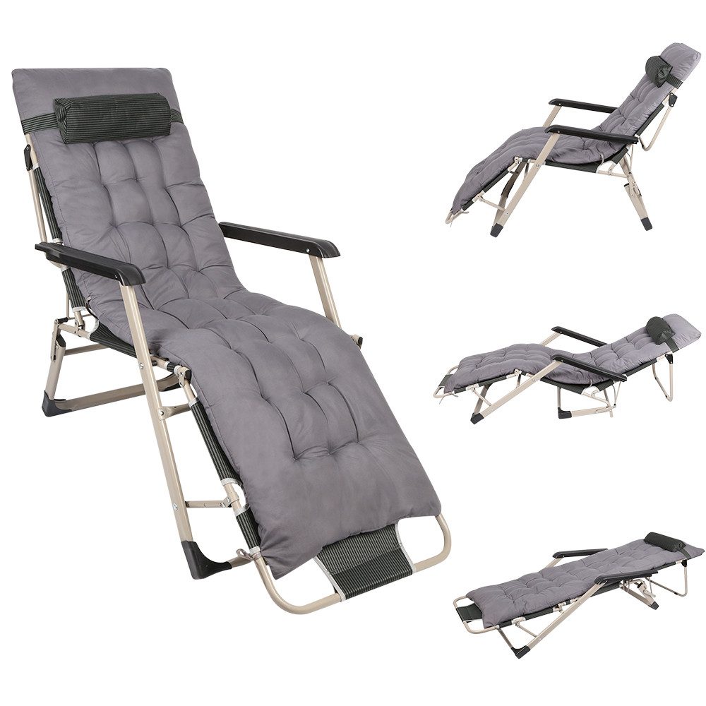 JEOBEST Gartenstuhl Sonnenliege, klappbarer Liegestuhl,Verstellbare Rückenl günstig online kaufen