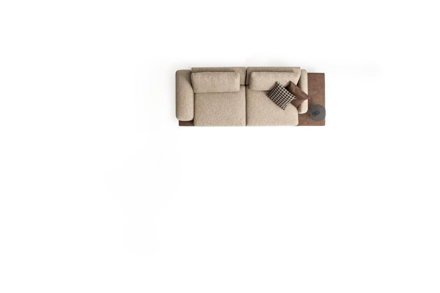 JVmoebel 4-Sitzer Wohnzimmer Moderner 2 in Viersitzer Europe Teile, Made Ablagefläche Stil, Textil Couch
