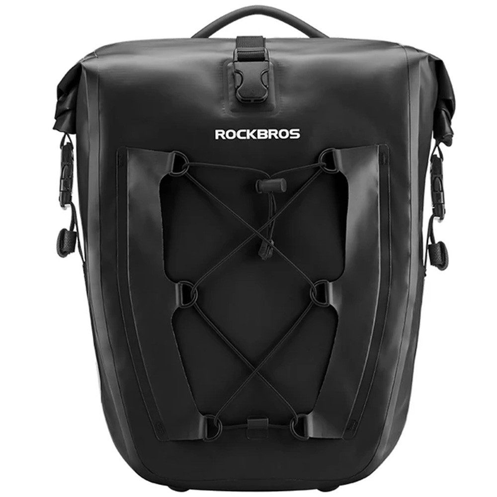 ROCKBROS Gepäckträgertasche Fahrradtasche Packtasche Gepaecktasche (Spar-Set, 1-tlg., 25-32 L wasserdicht), wasserdicht, 25-32 L, Reflektorlogo, Innentasche