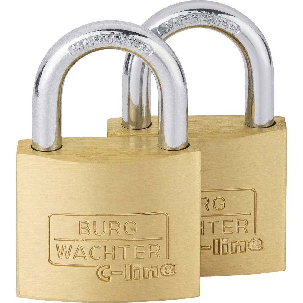 Burg Wächter Vorhängeschloss Vorhängeschloss-Set Quadro 222 40 SB 2er Set Quadro 222 40 SB