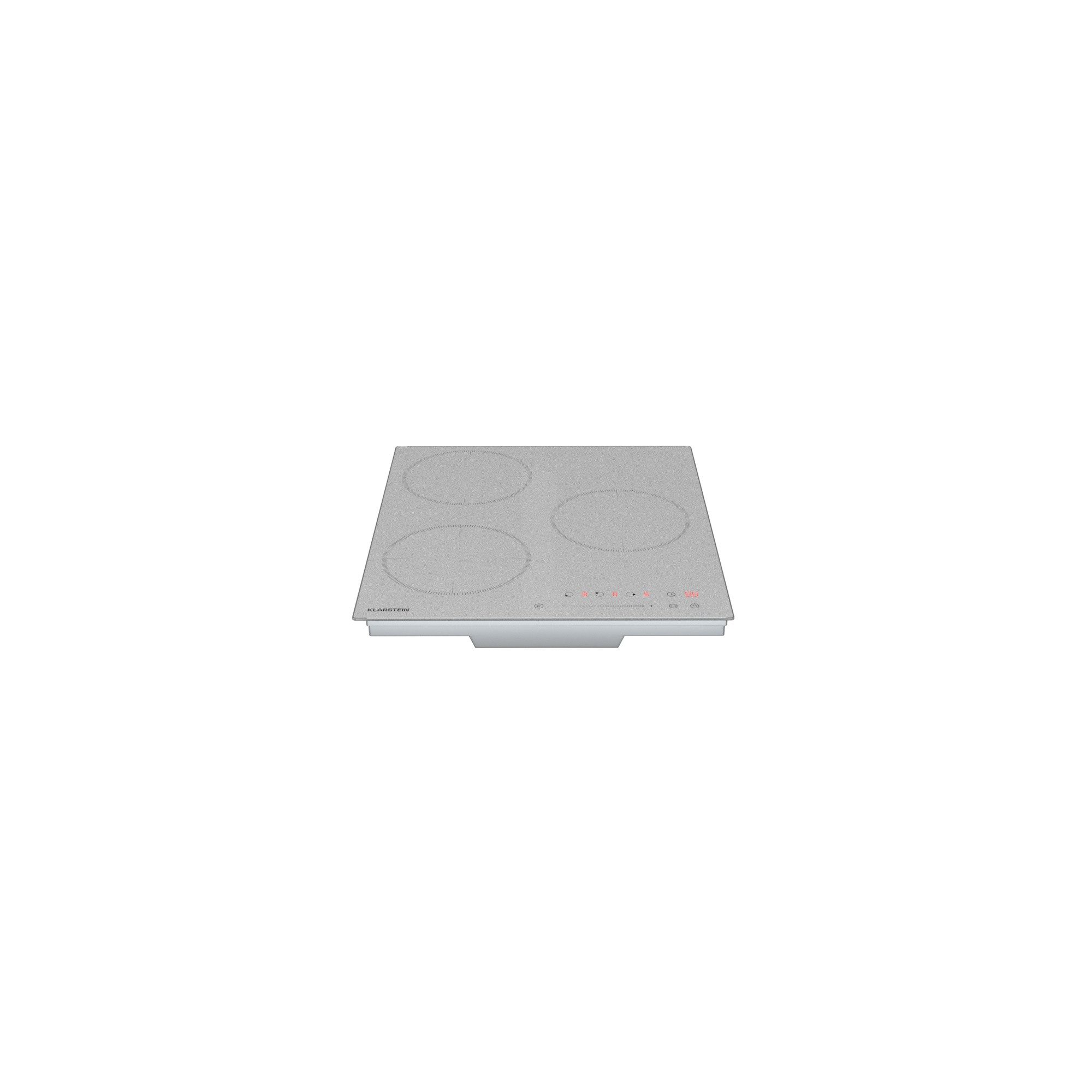 Klarstein Induktions-Kochfeld Delicatessa 45 Induktionskochfeld 45 cm 6600W 3 Zonen Slider Boost, Einbau-Kochfeld autark Glaskeramik 45 cm mit Touch & Restwärme