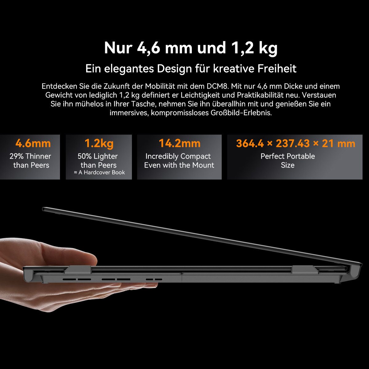 blackview 15,6 Zoll Gaming Monitor DCM8 IPS 1920x1200 FHD, Dual-Screen, LCD, 2K- Portabler Monitor (38,9 cm/15.6 ", 1920*1200 px, Full HD, 60 Hz, IPS, Laptop Bildschirm Erweiterung/Smartphone/PC/Mac/Switch/PS5/Xbox)