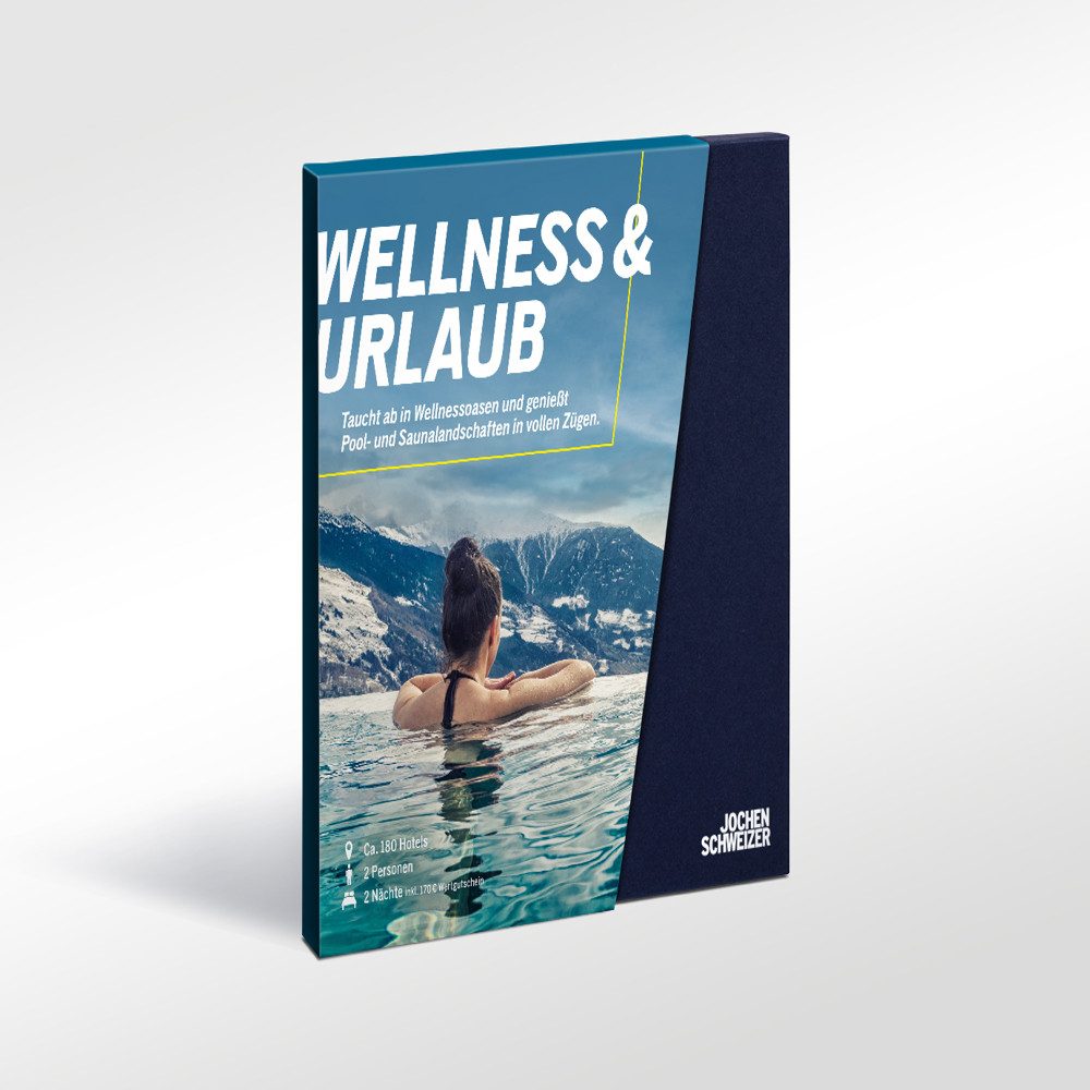 Jochen Schweizer Erlebnisgutschein Geschenkbox Wellnessurlaub, Erkunde neue Wellnessgalaxien