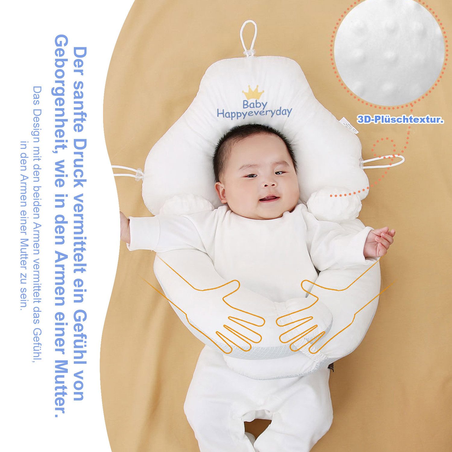 Refttenw Babykissen Abnehmbar Kopfkissen,Babyschlafkissen,Doppelseitiges Kissen