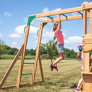 Backyard Discovery Spielturm Montpelier, mit Schaukeln, Rutsche und Klettergerüst