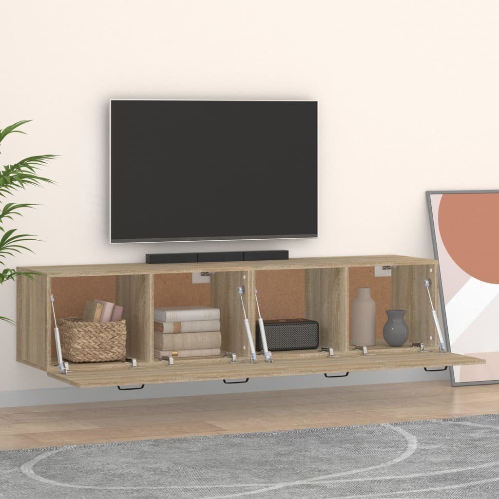 vidaXL Schranksystem Wandschränke 2 Stk. Sonoma-Eiche 60x36,5x35 cm Holzwerkstoff (1-St)