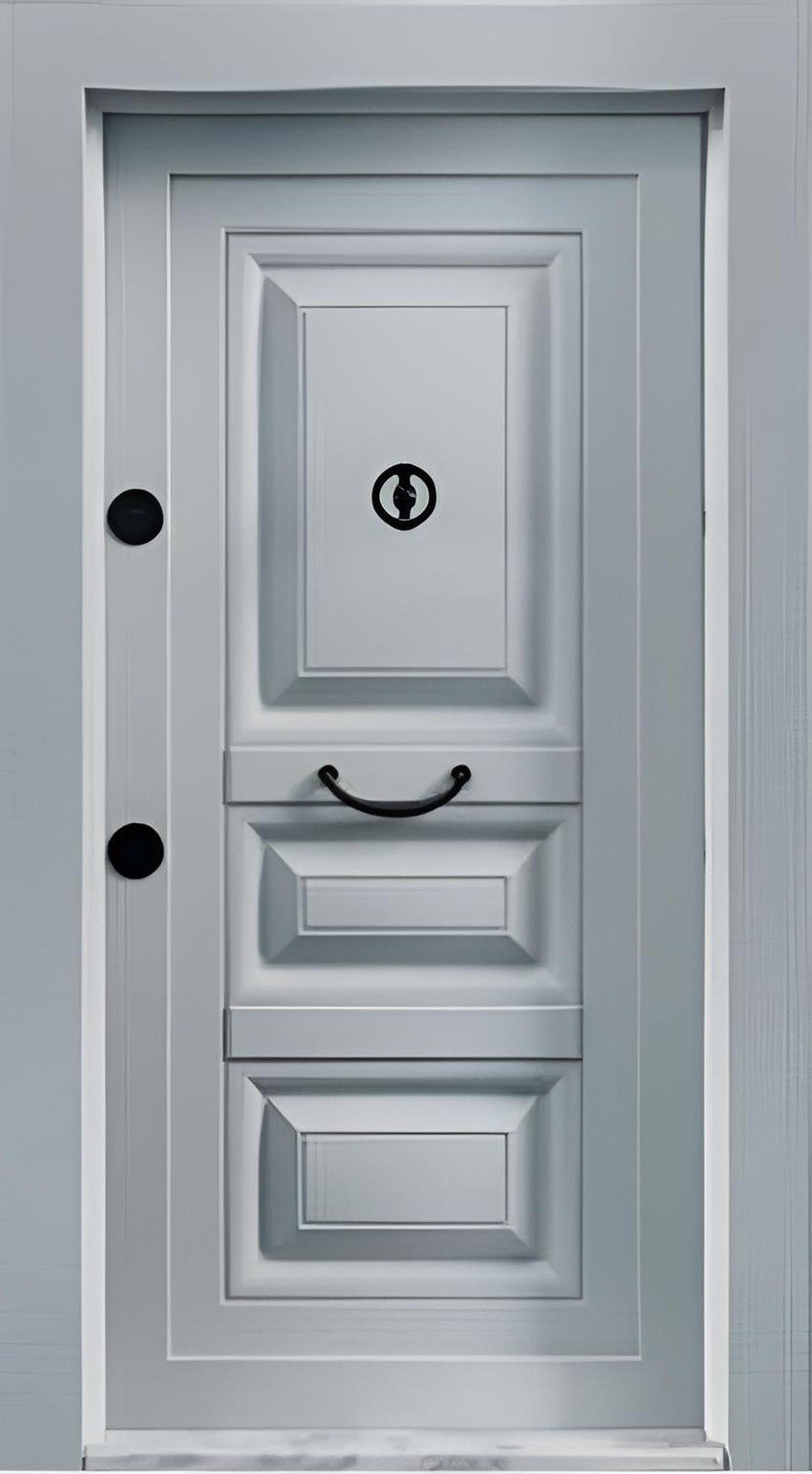 Xlmoebel Haustür Graue Eingangstür BMT-151 aus Aluminium und Kunststoff (Einzeltür, 1-St., 1x Haustür; 5x Schlüssel; 1x Griffset), Made in Europa