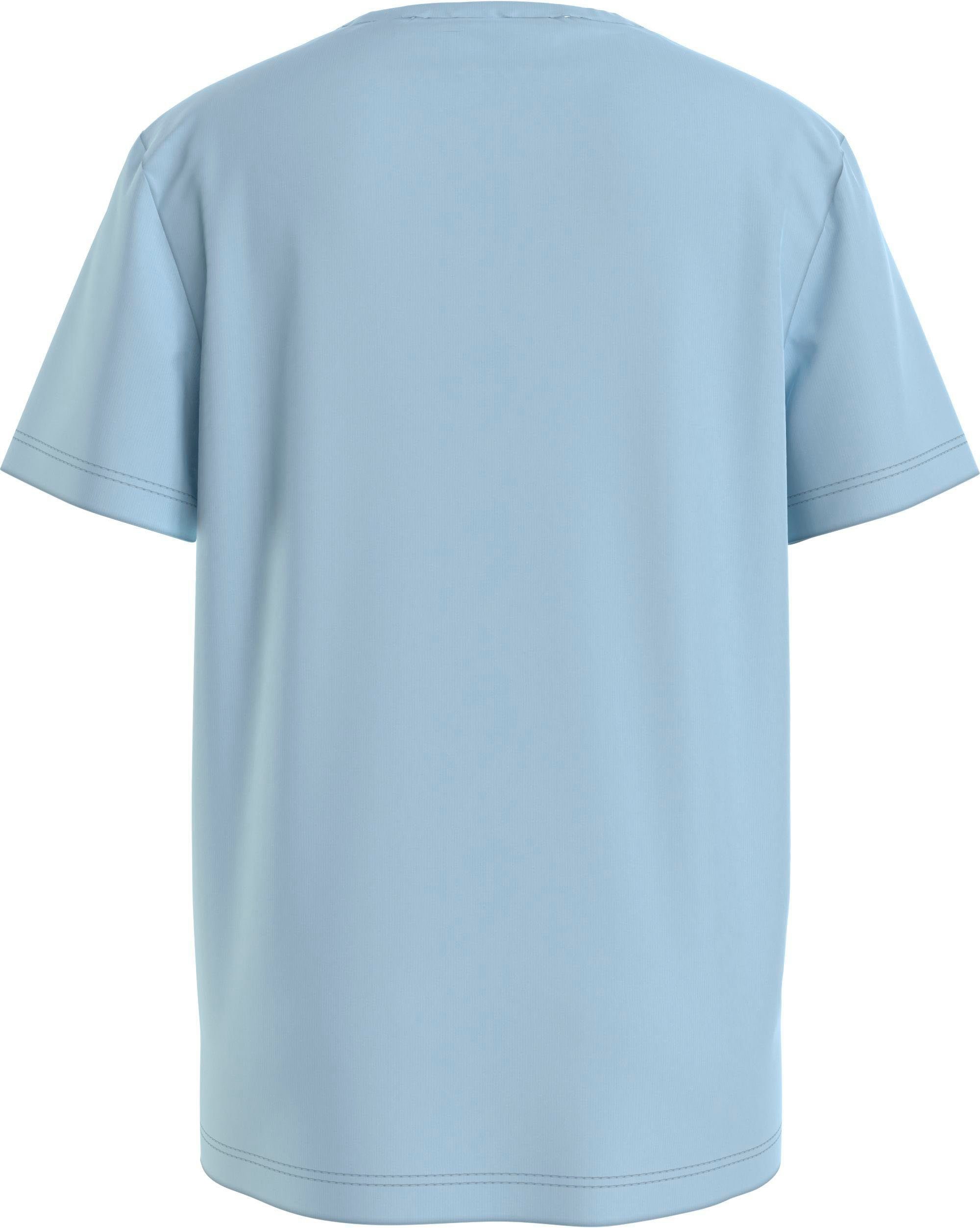 Rundhalsausschnitt Klein Jeans Calvin hellblau mit T-Shirt
