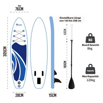 BIGTREE SUP-Board Stand Up Paddle Board Set, mit Paddel,Luftpumpe