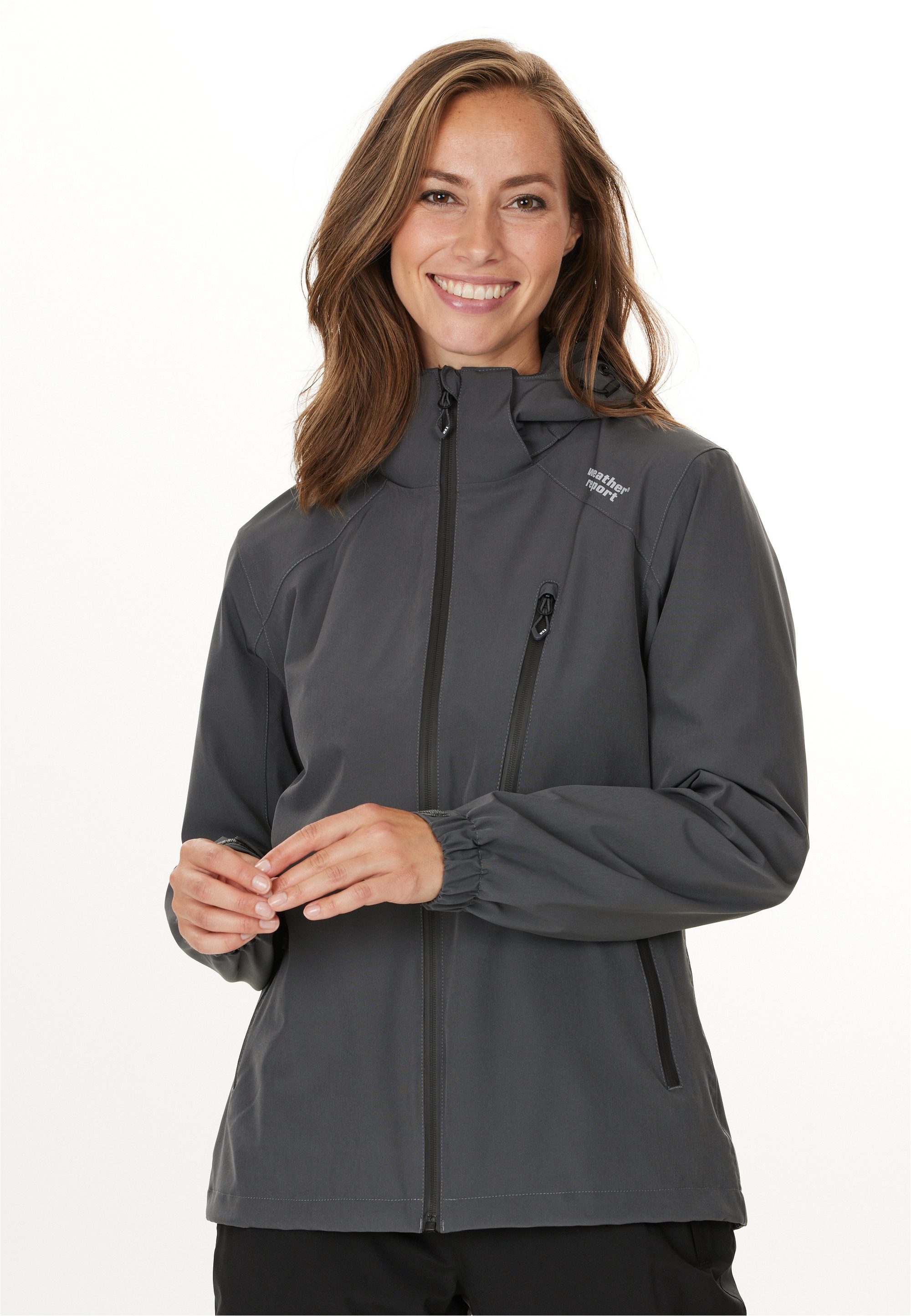 CAMELIA Beschichtung WEATHER Outdoorjacke wasserdichter mit W-PRO15000 dunkelgrau REPORT