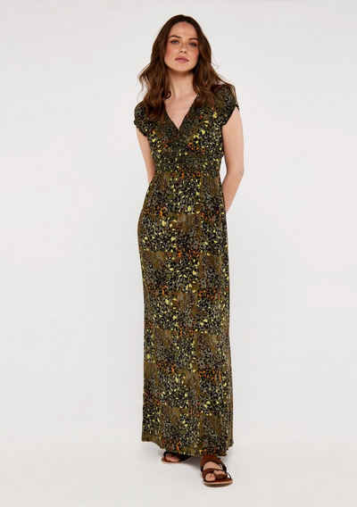 Apricot Maxikleid Colourpop Cheetah Smock Maxi Dress (1-tlg) mit Blumendruck
